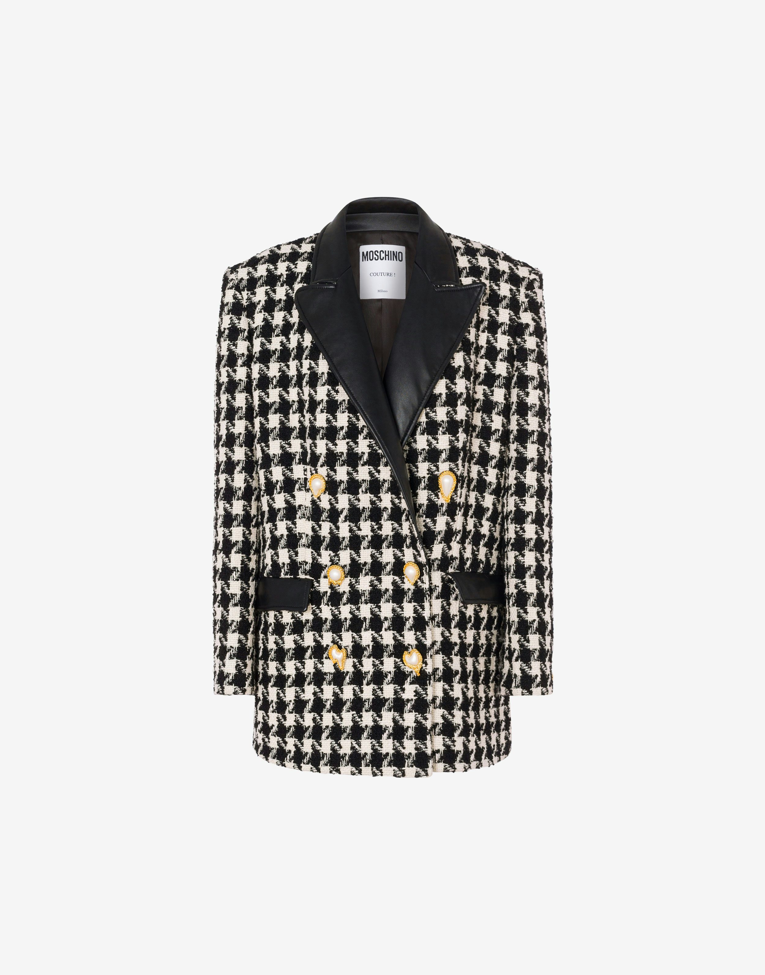 Morphed Buttons Houndstooth Bouclé Jacket