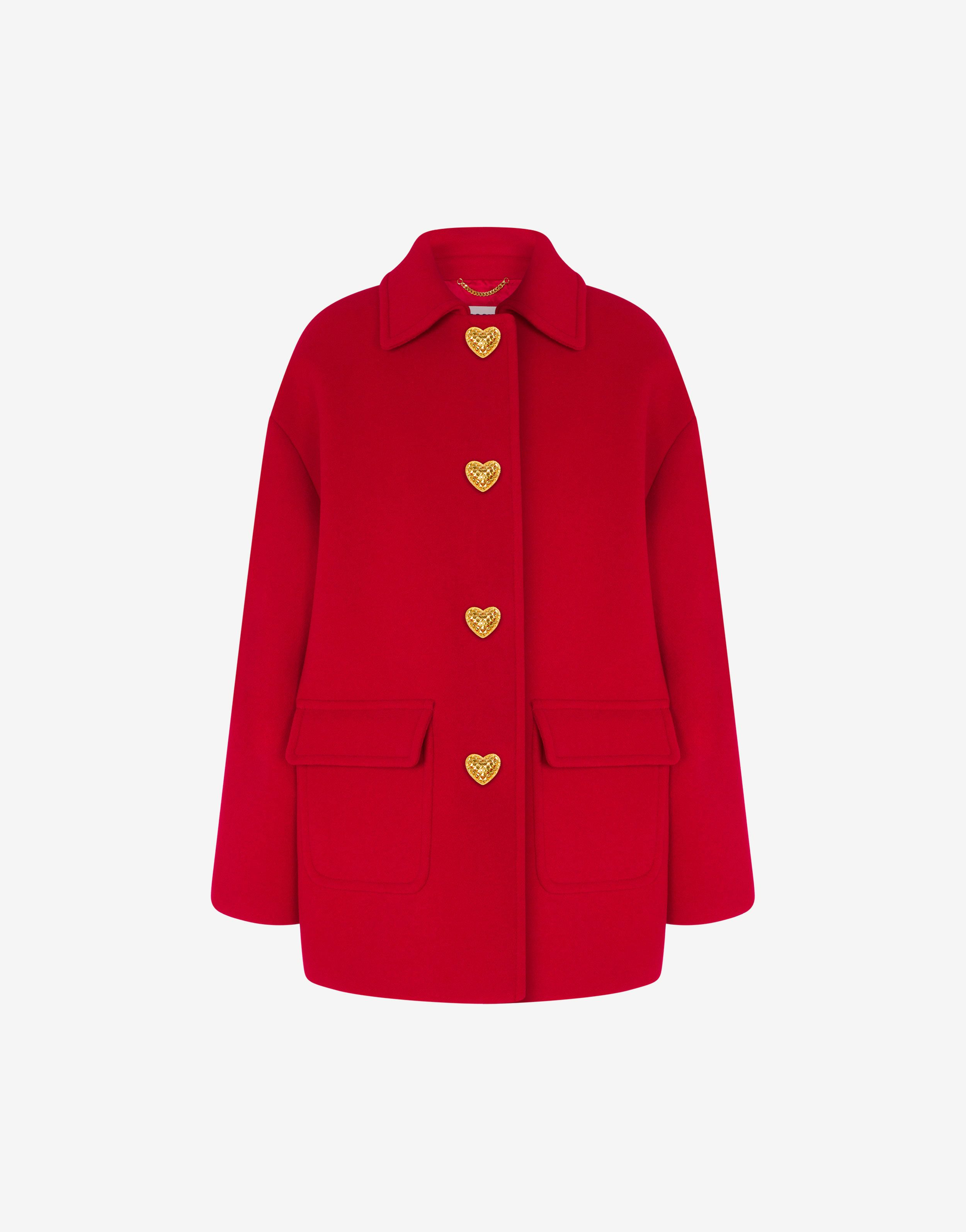 Hearts Buttons Cloth Coat