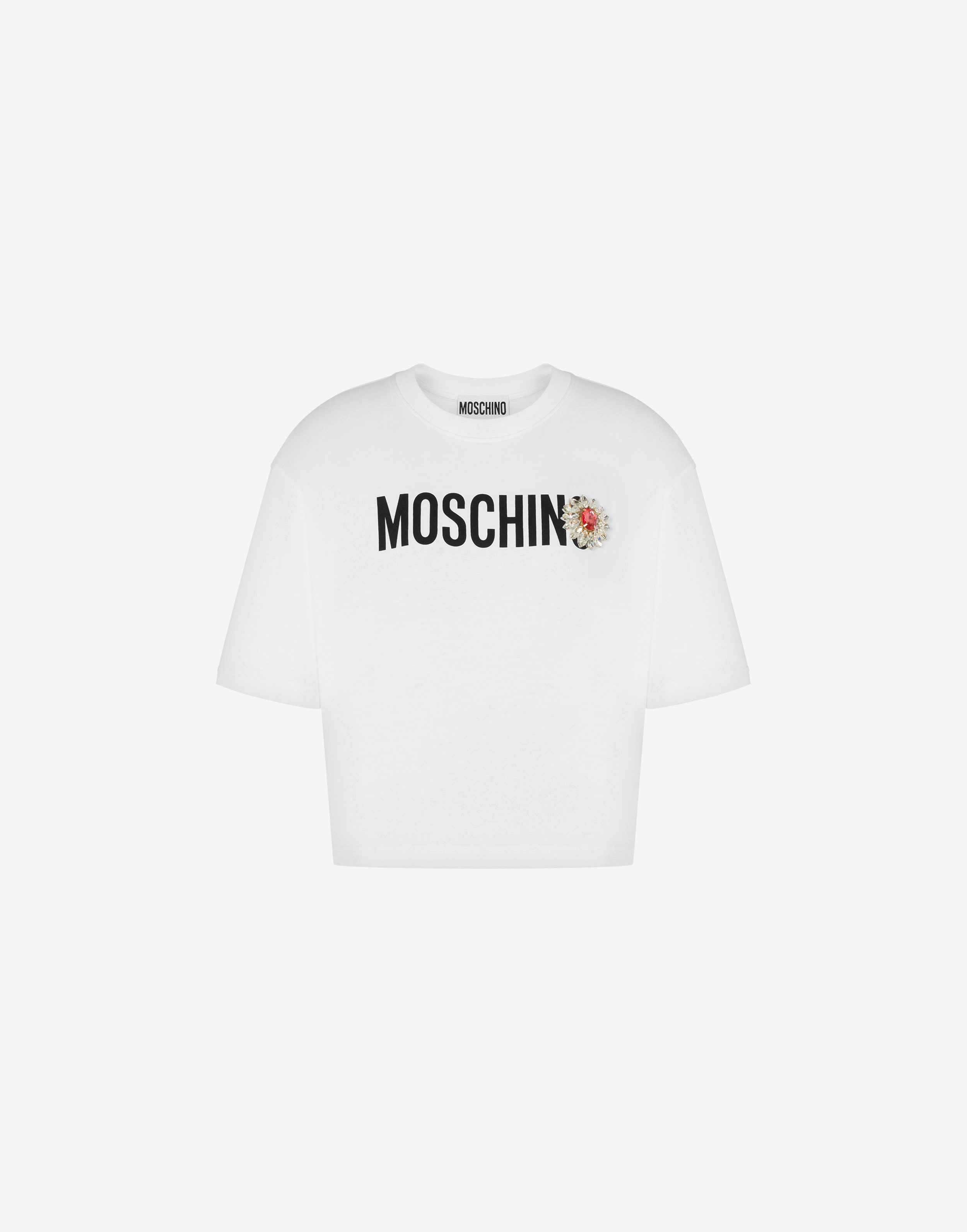 Jewel Logo Organic Jersey Crop T-shirt
