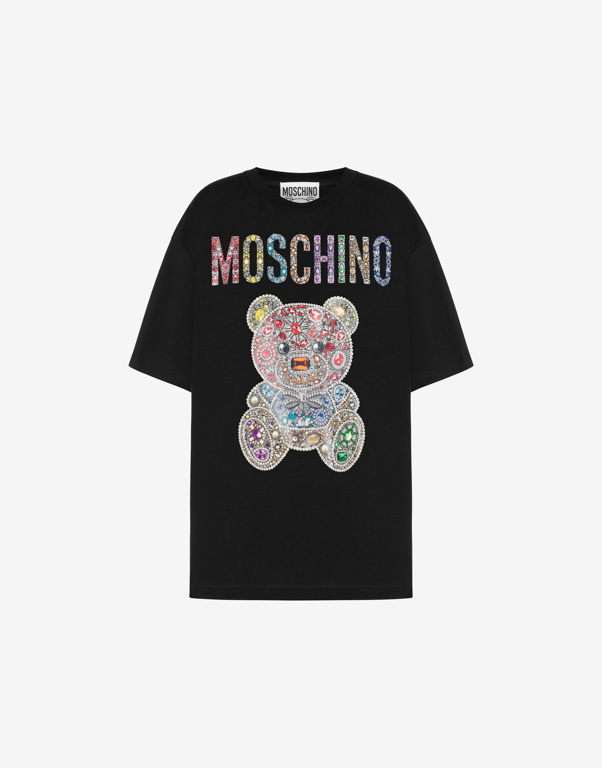 Jeweled Teddy Bear Organic Jersey Oversize T-shirt