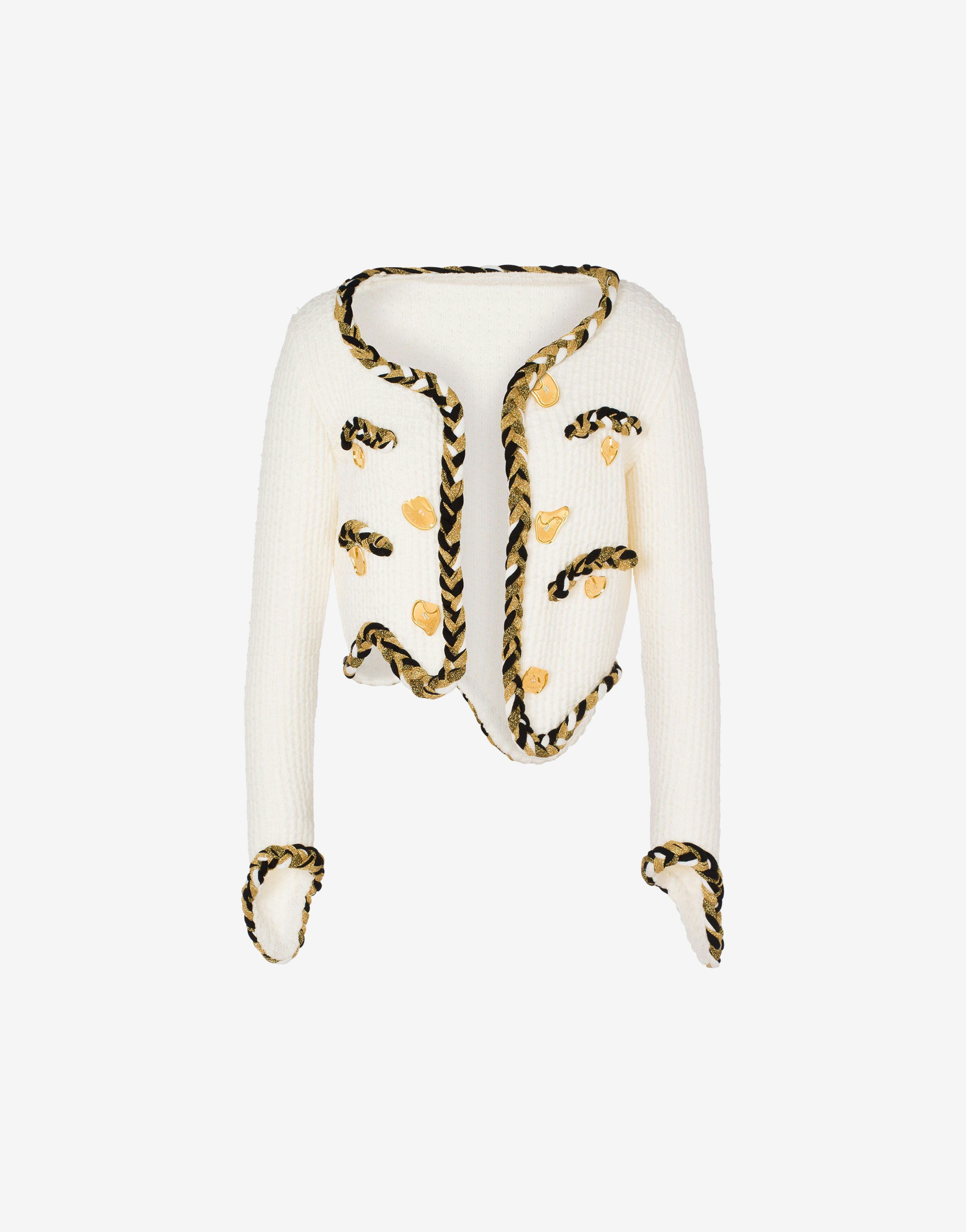 Morphed Effect Wool Cardigan