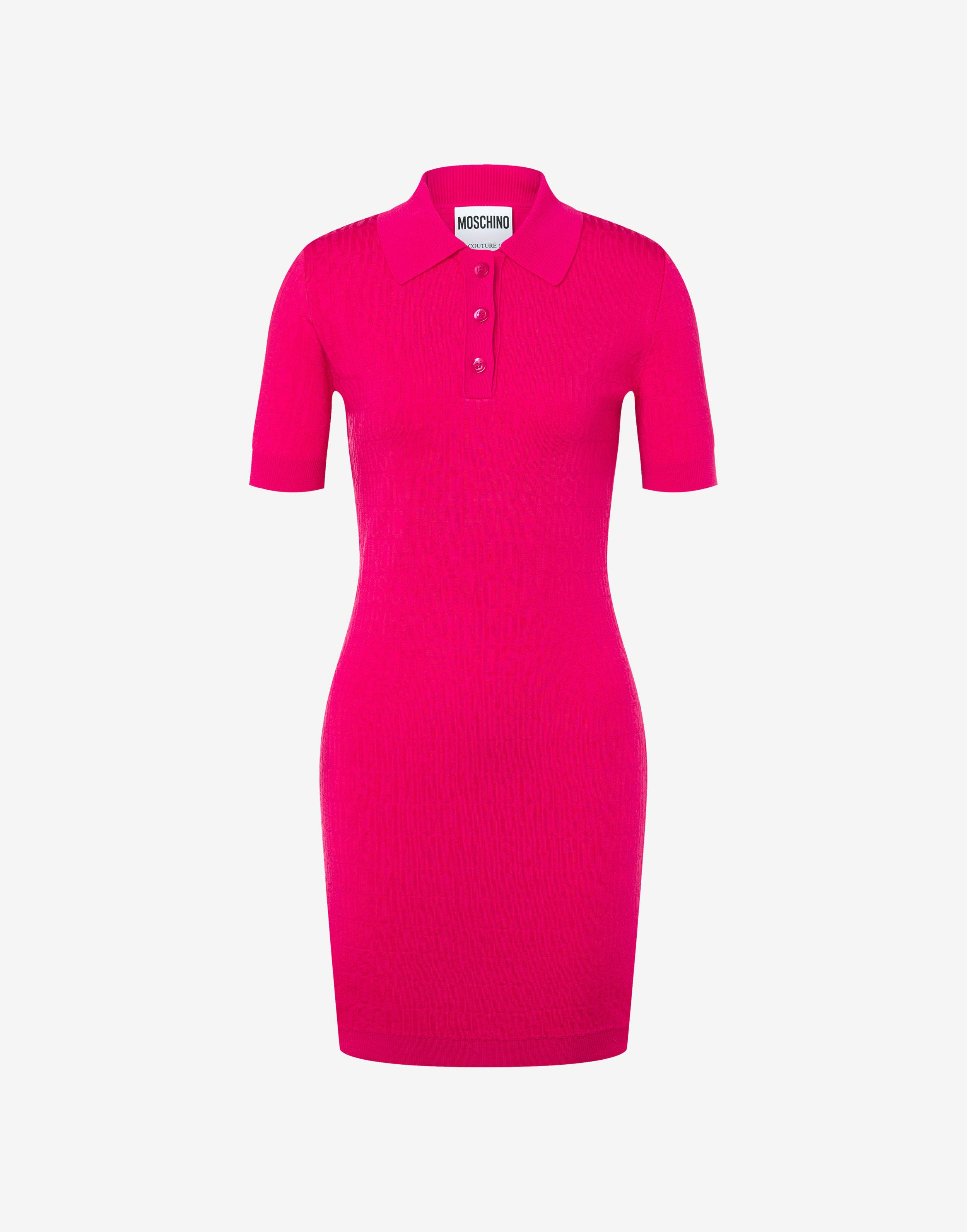 All-over Logo Wool Dress
