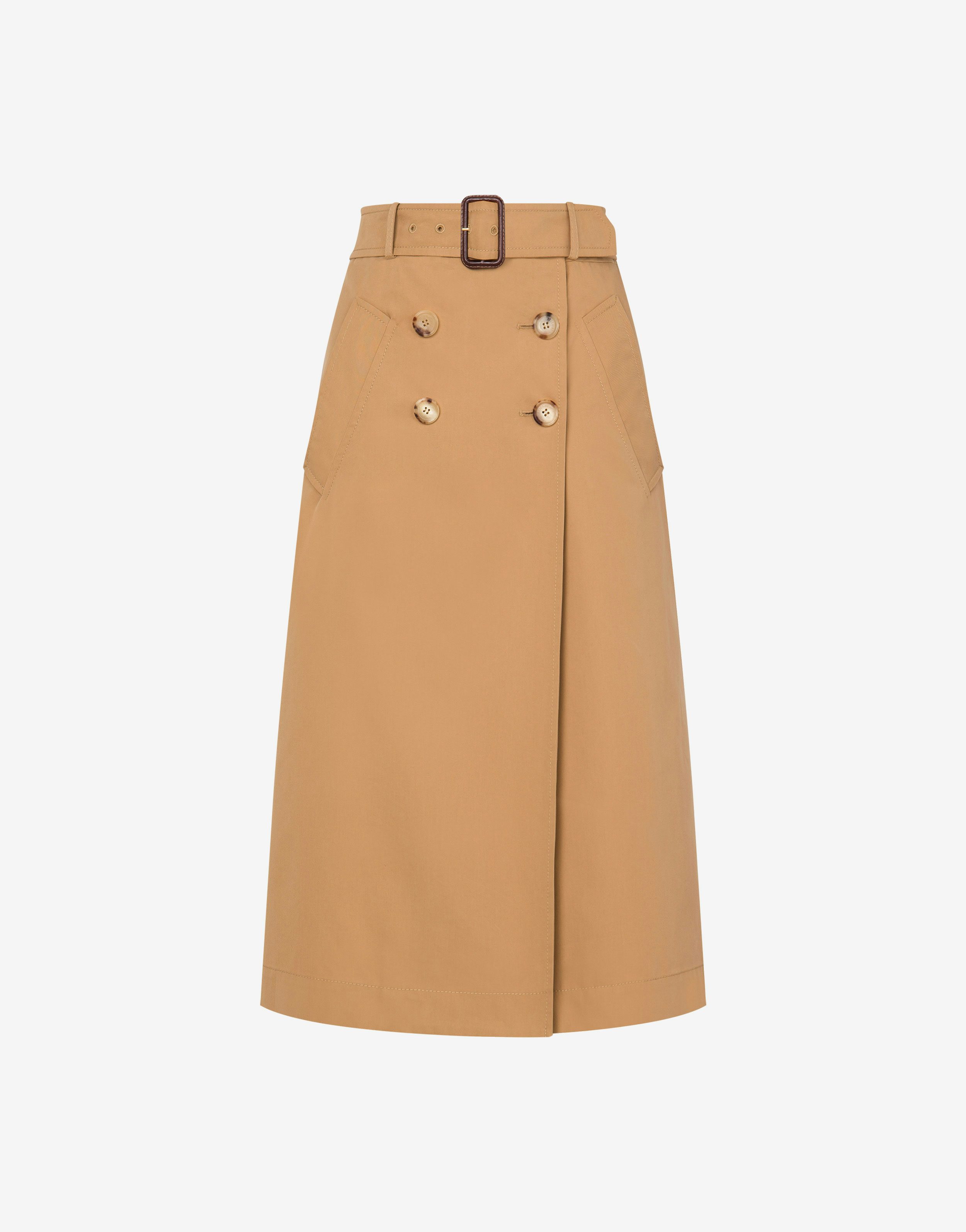 Gabardine Belted Skirt