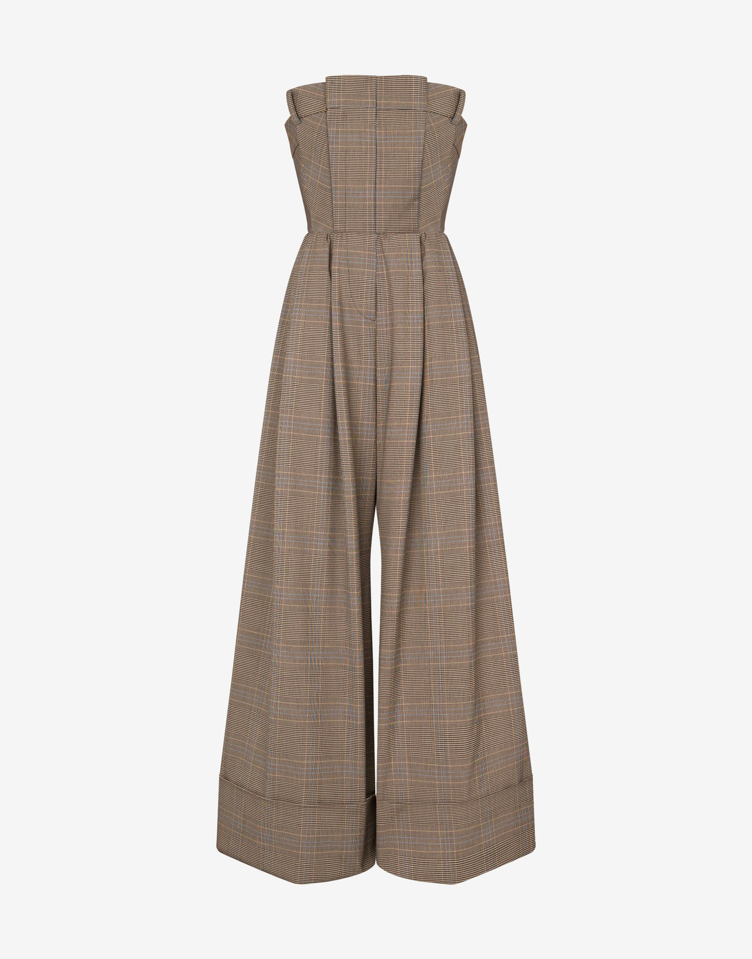 Glen Plaid Corset Jumpsuit
