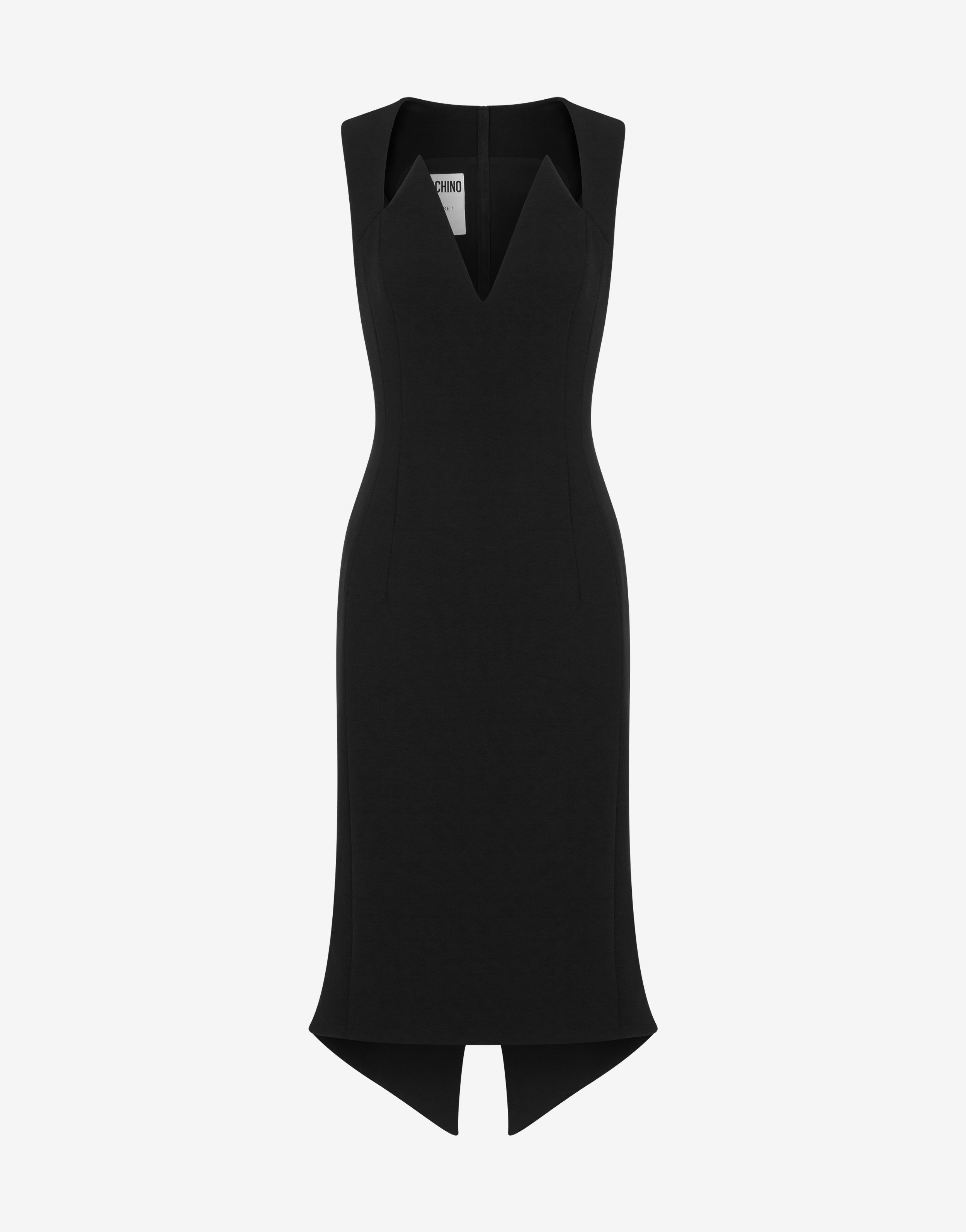 Tuxedo Inspired Stretch Crêpe Dress