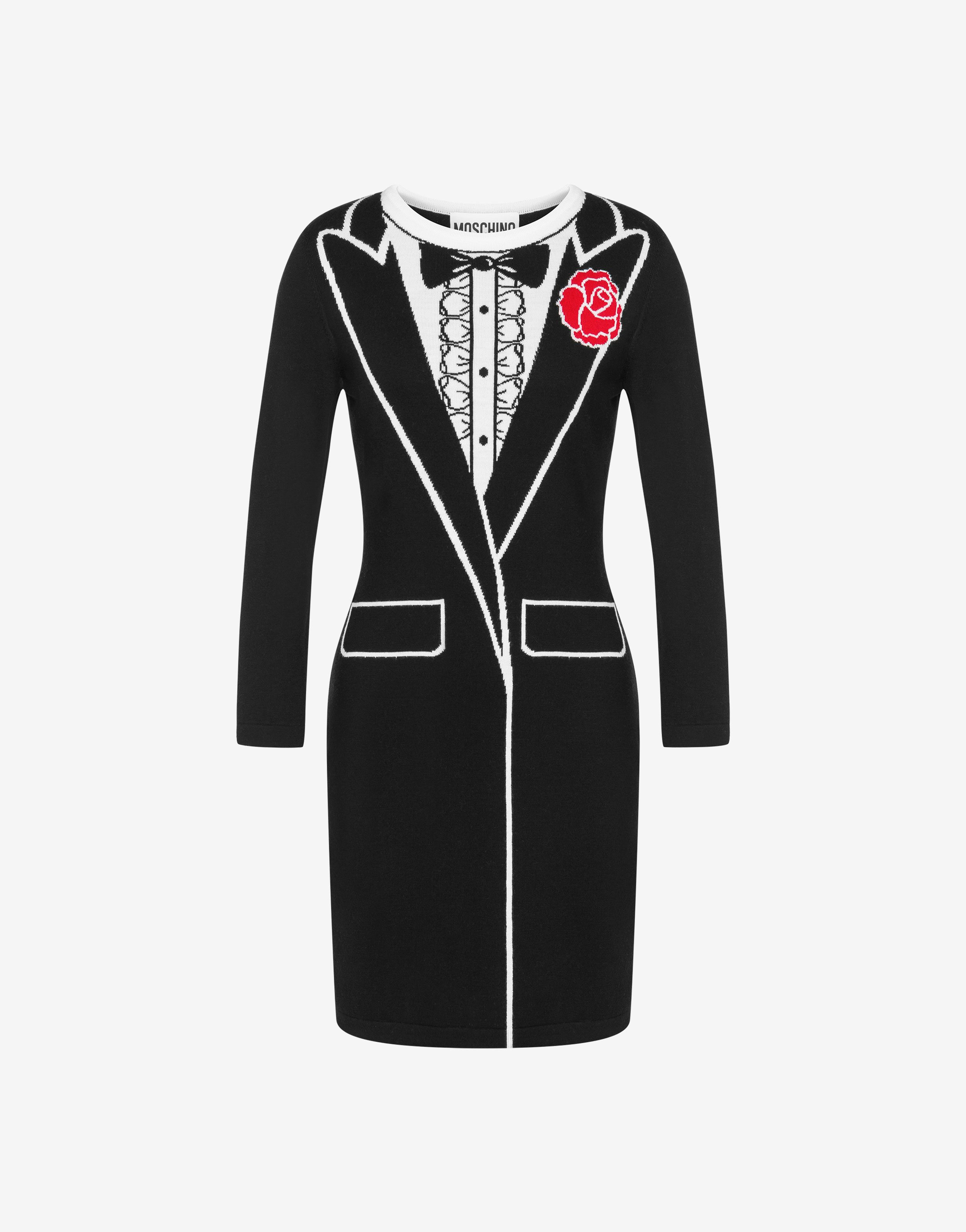 Trompe-l’œil Wool Dress