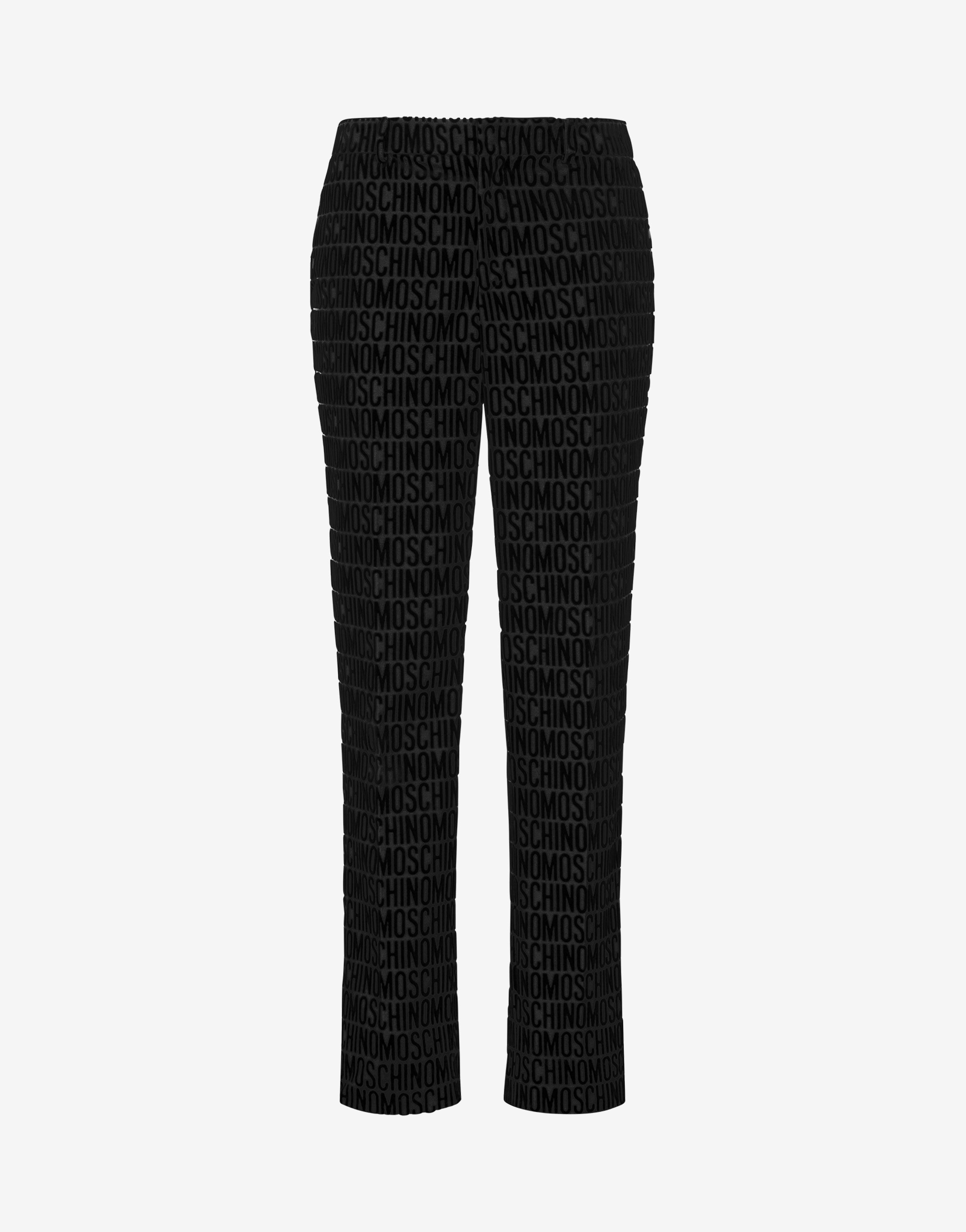 Allover Logo Devoré Velvet Trousers