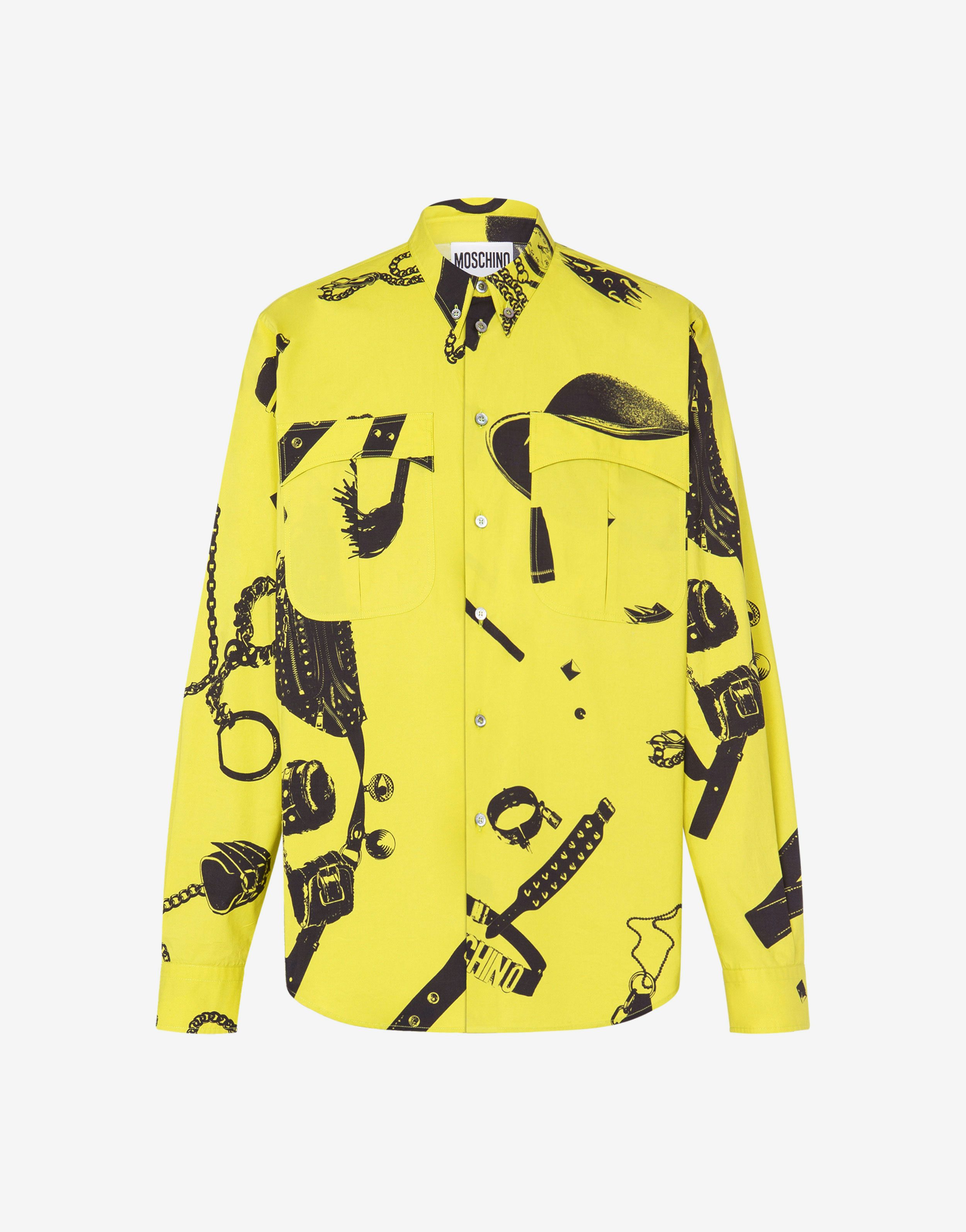 Allover Moschino Items Poplin Shirt