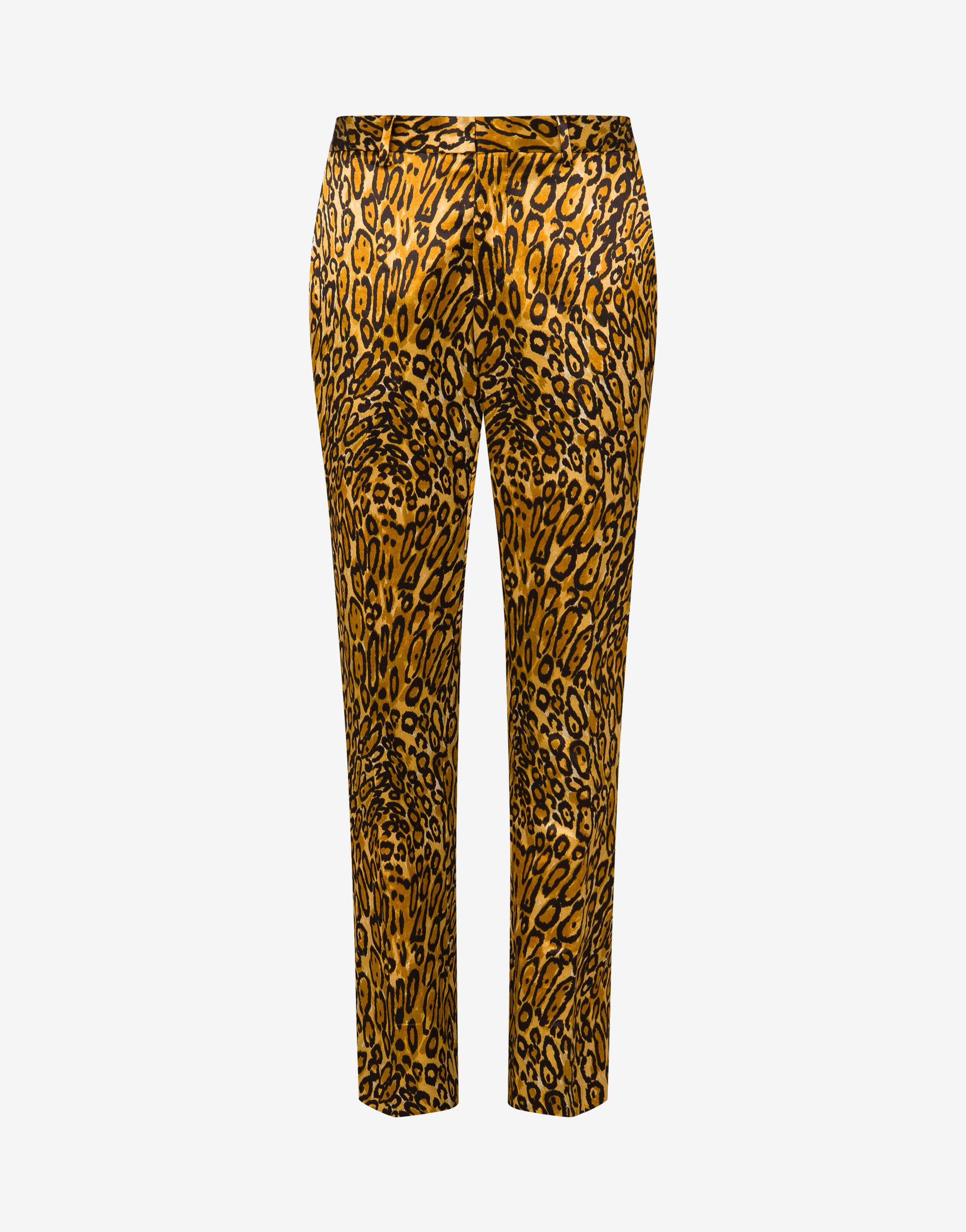 Moschino Animalier Satin Trousers