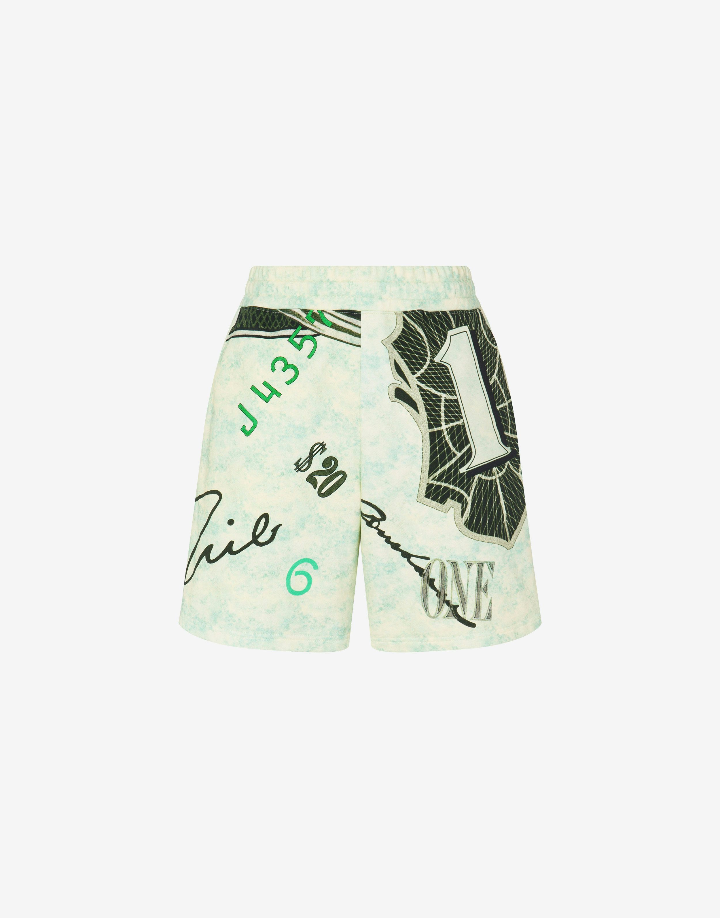 Dollar Print Fleece Bermuda Shorts
