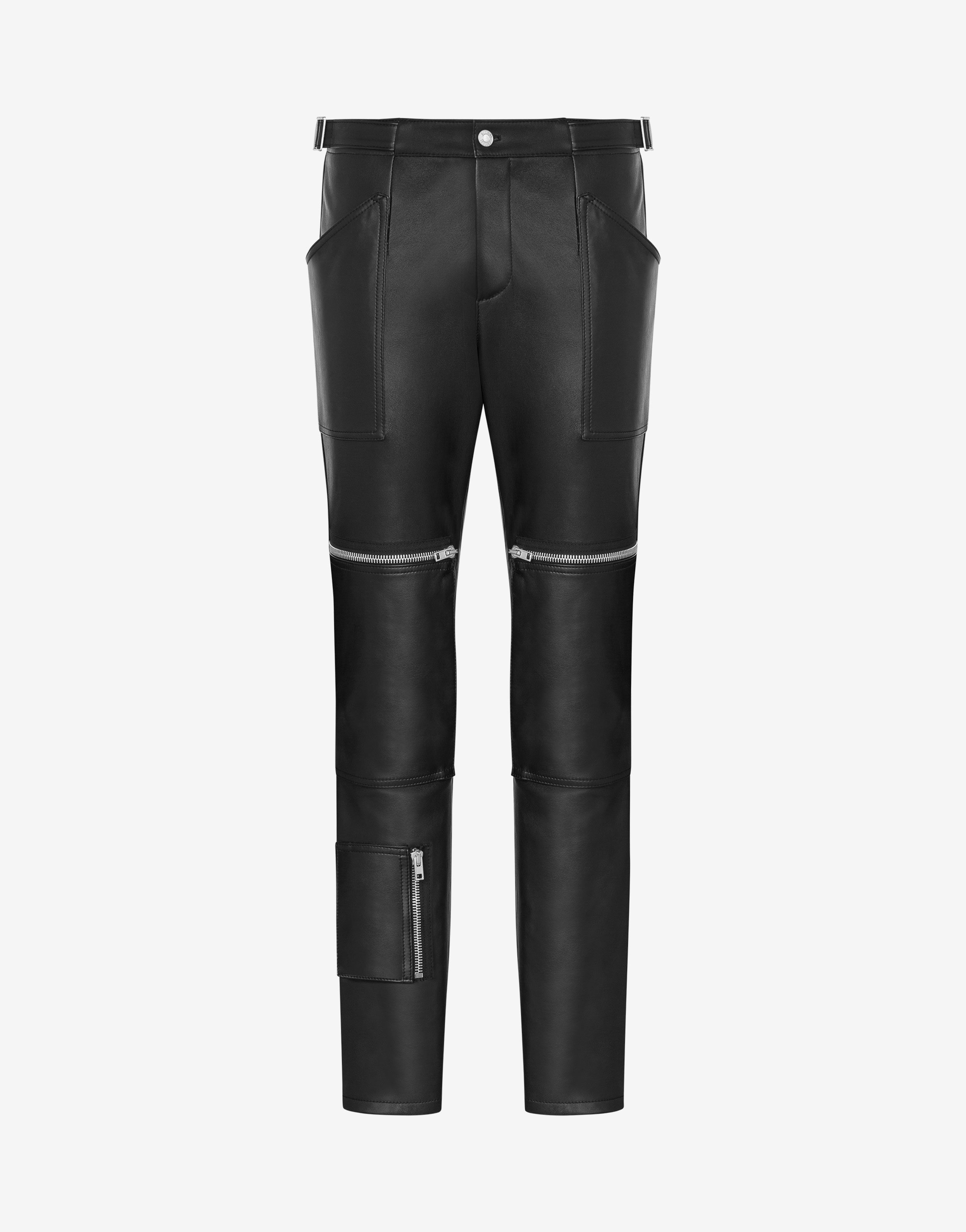 Biker Details Nappa Leather Trousers