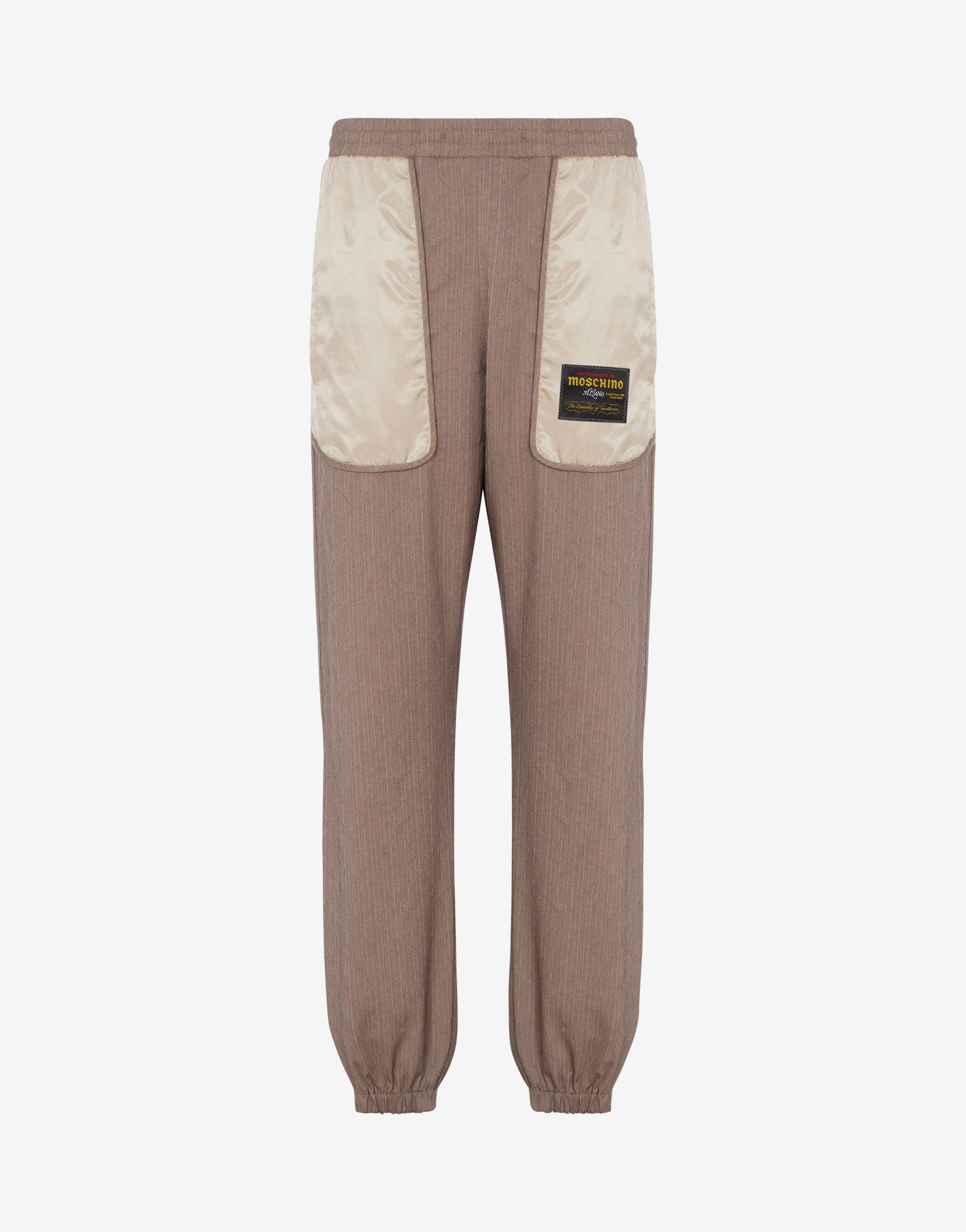 Inside Out Herringbone Nylon Joggers