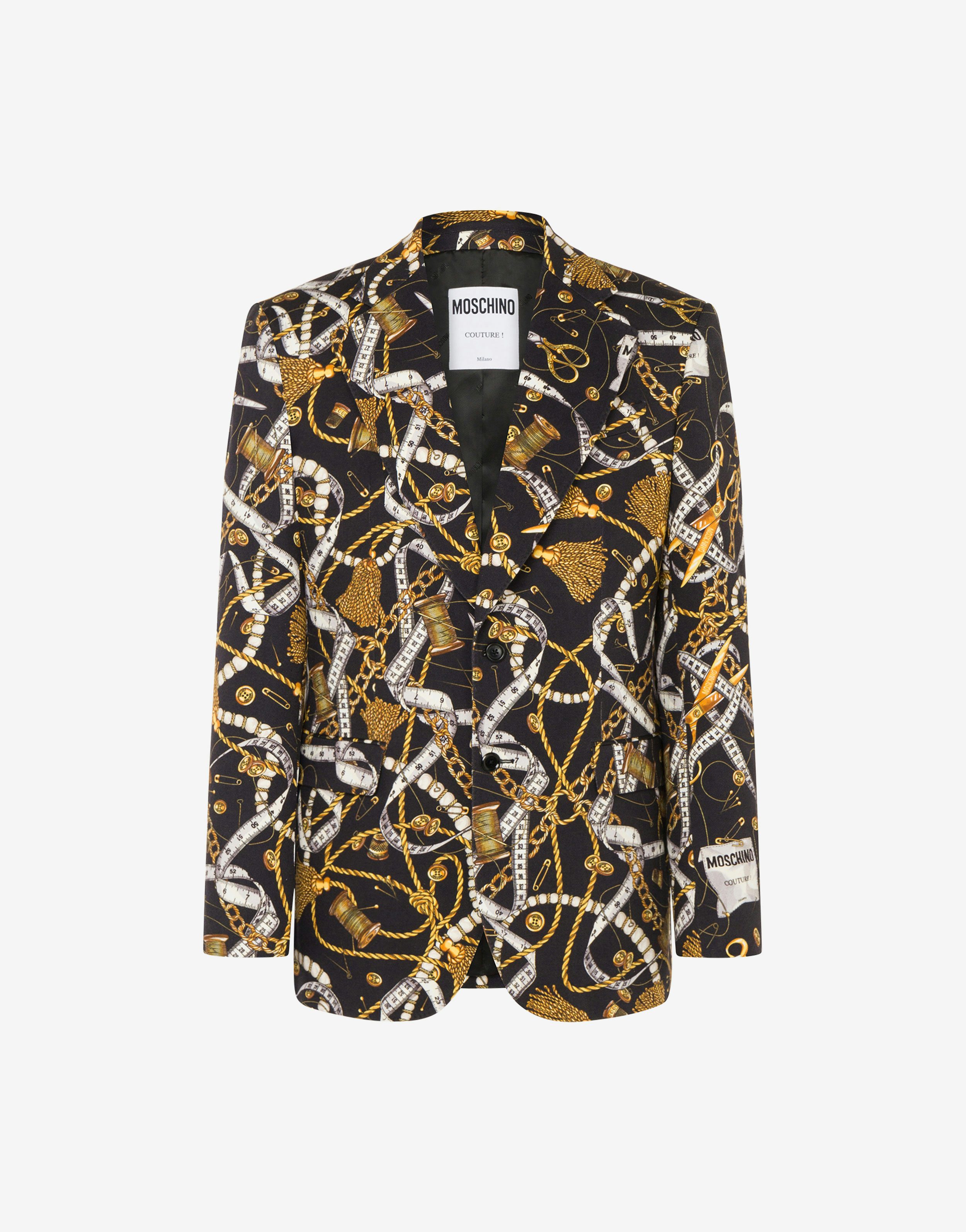 Allover Sartorial Print Gabardine Jacket