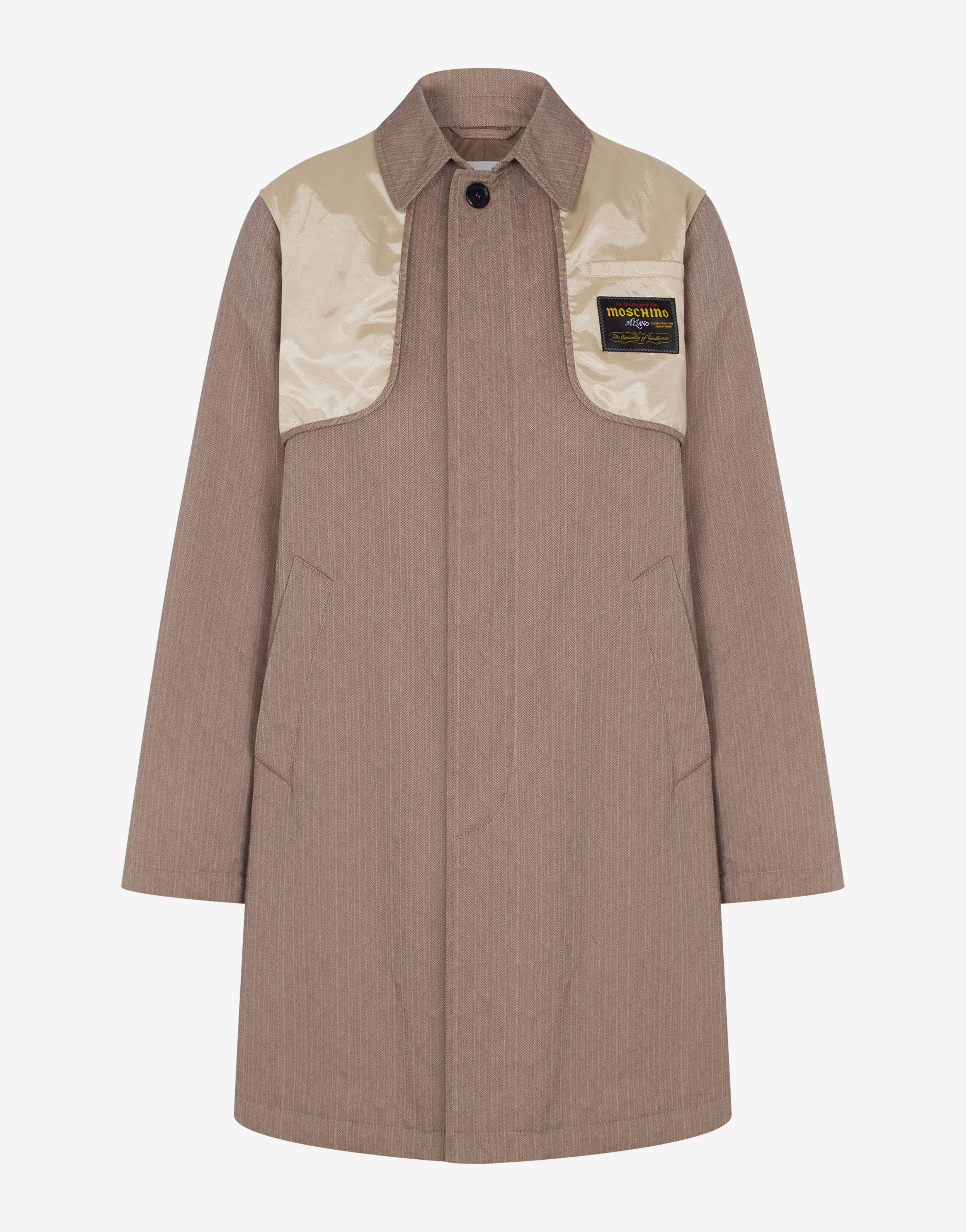 Inside Out Herringbone Nylon Coat