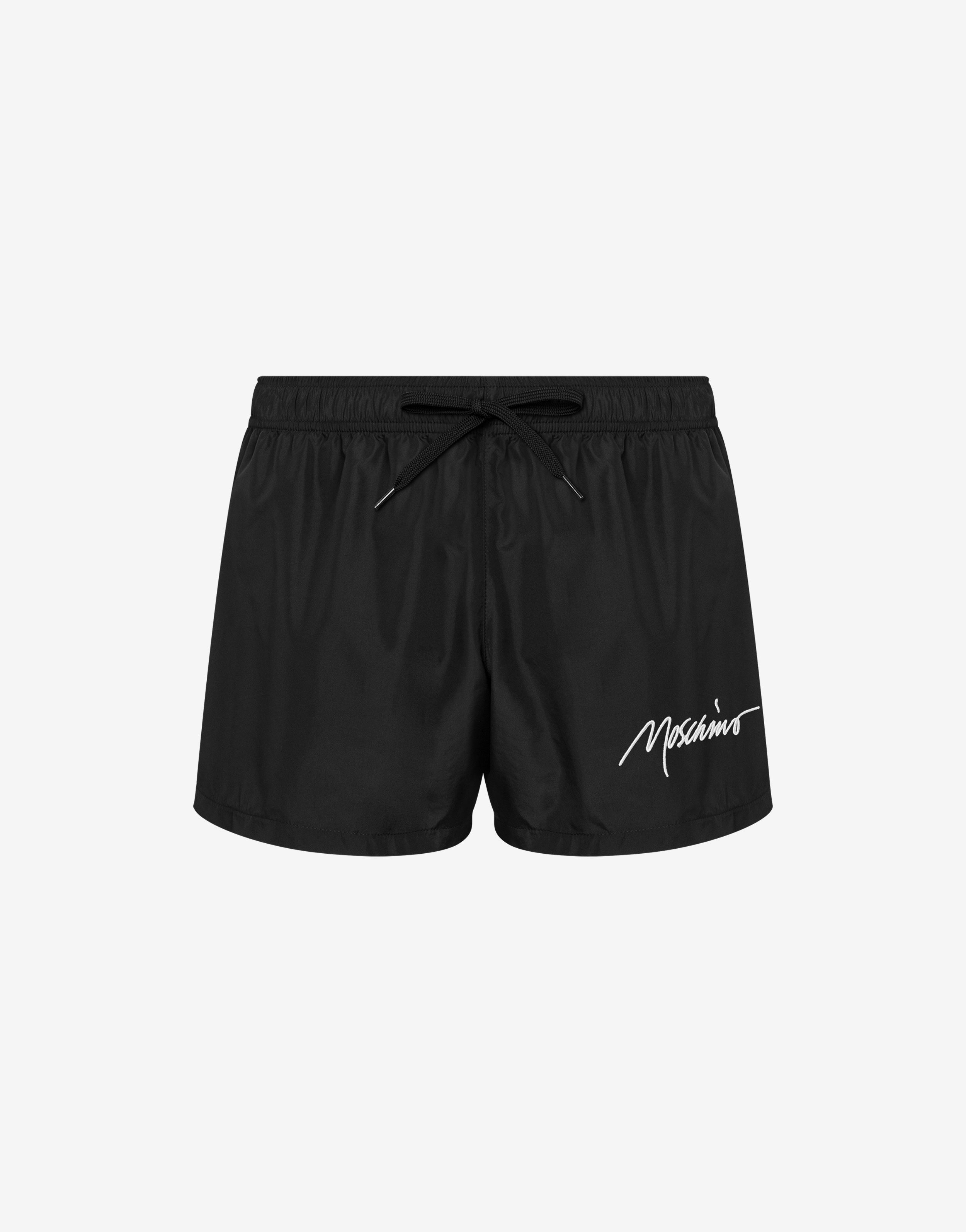 Moschino Signature Nylon Swim Trunks