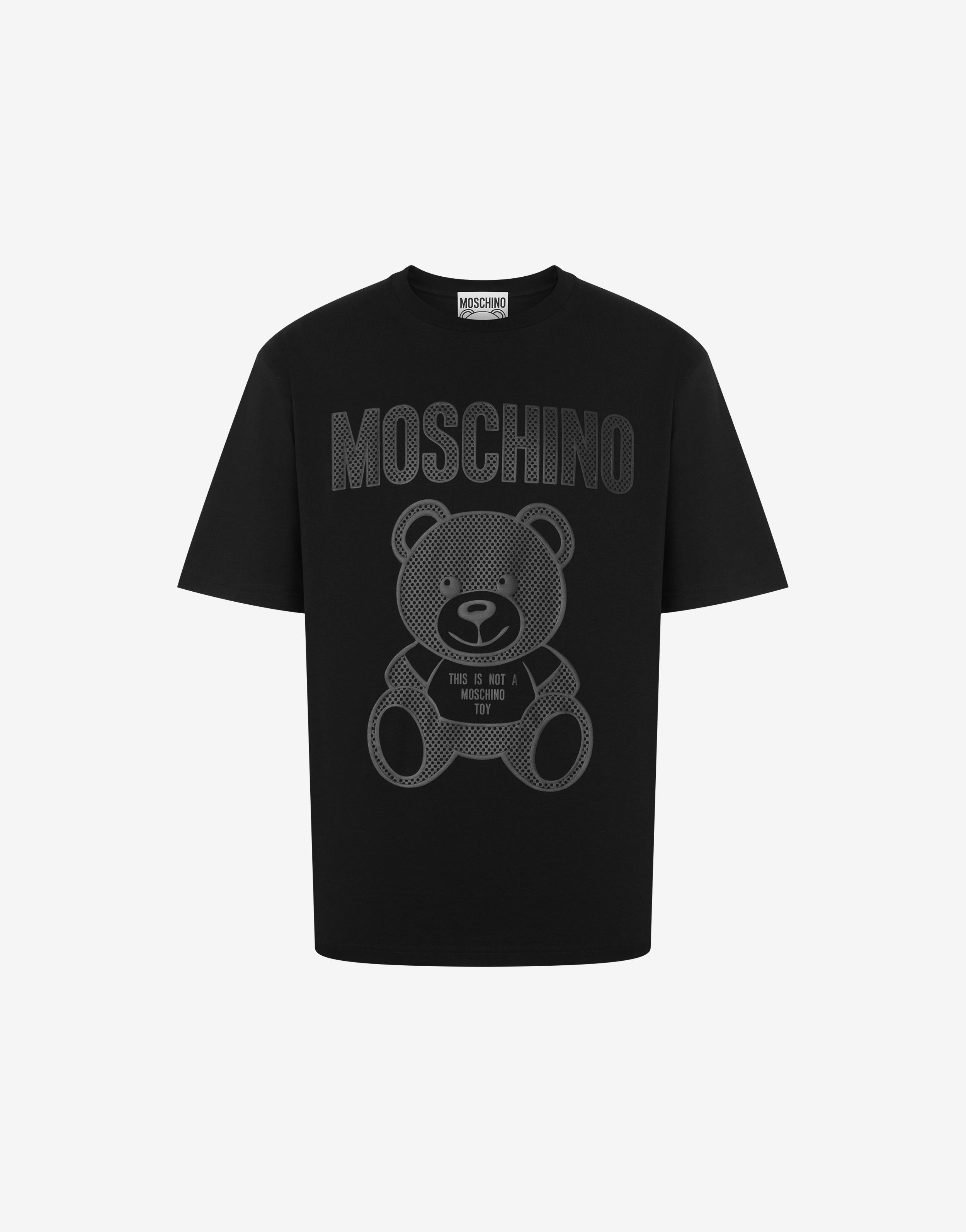 Moschino t-shirt aus jersey teddy mesh