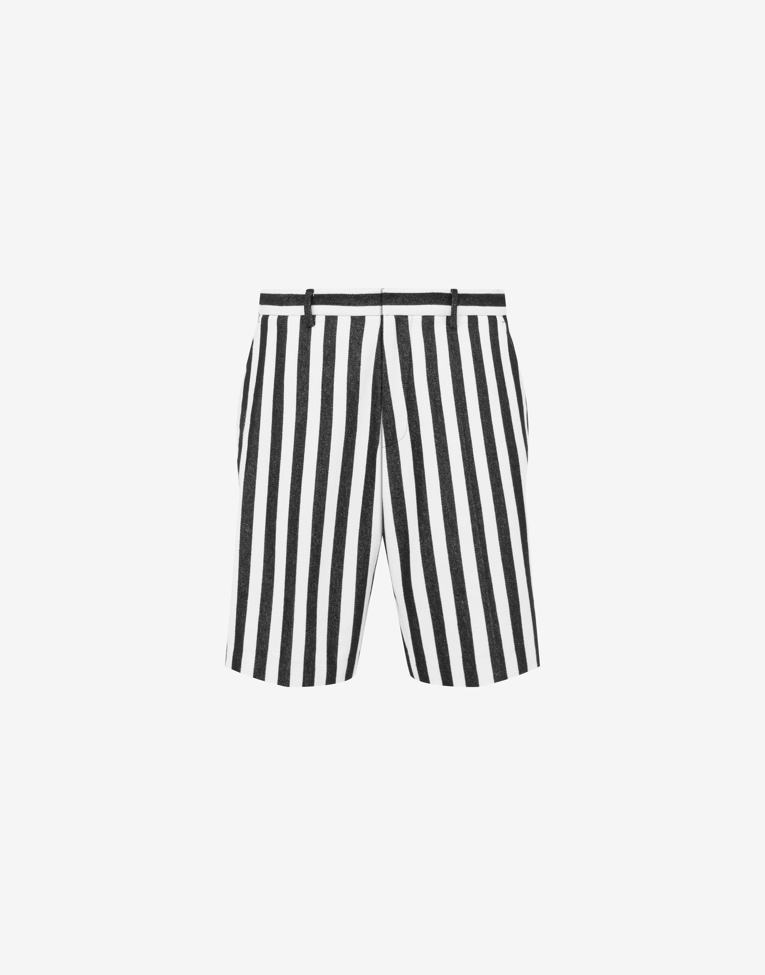 Moschino bermudashorts aus baumwollmischgewebe archive stripes