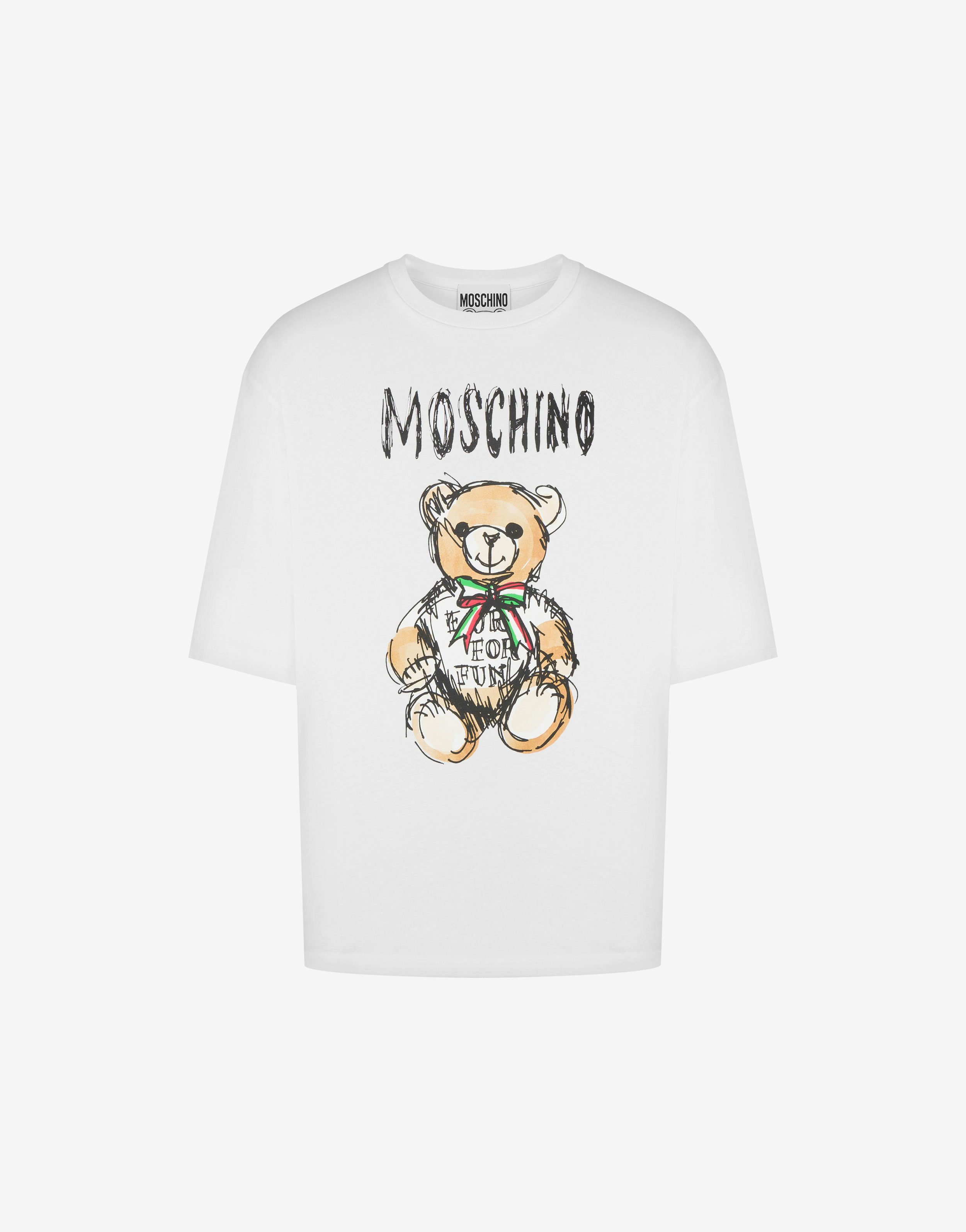 Moschino t-shirt aus bio-jersey drawn teddy bear