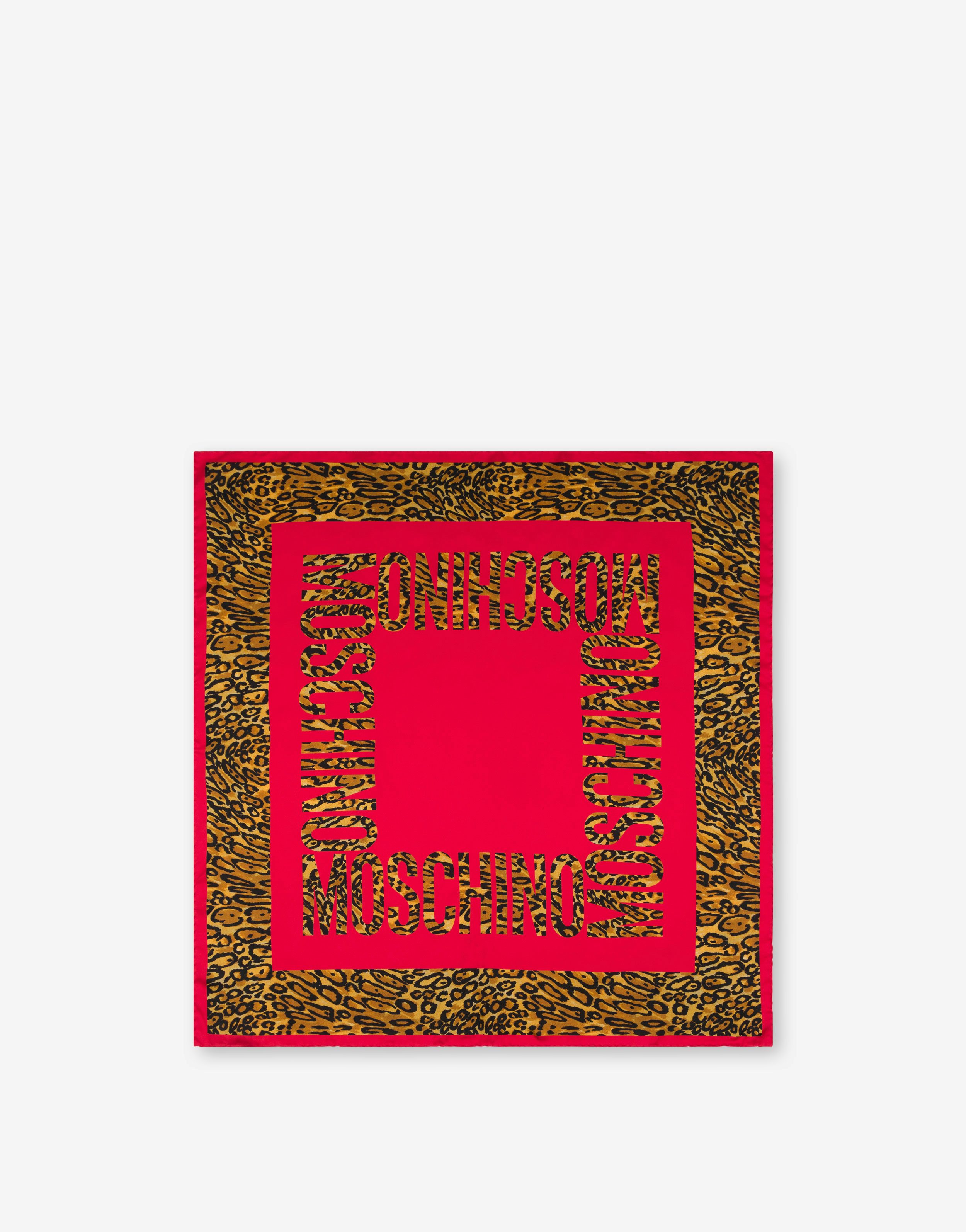 Leopard Logo Silk Scarf