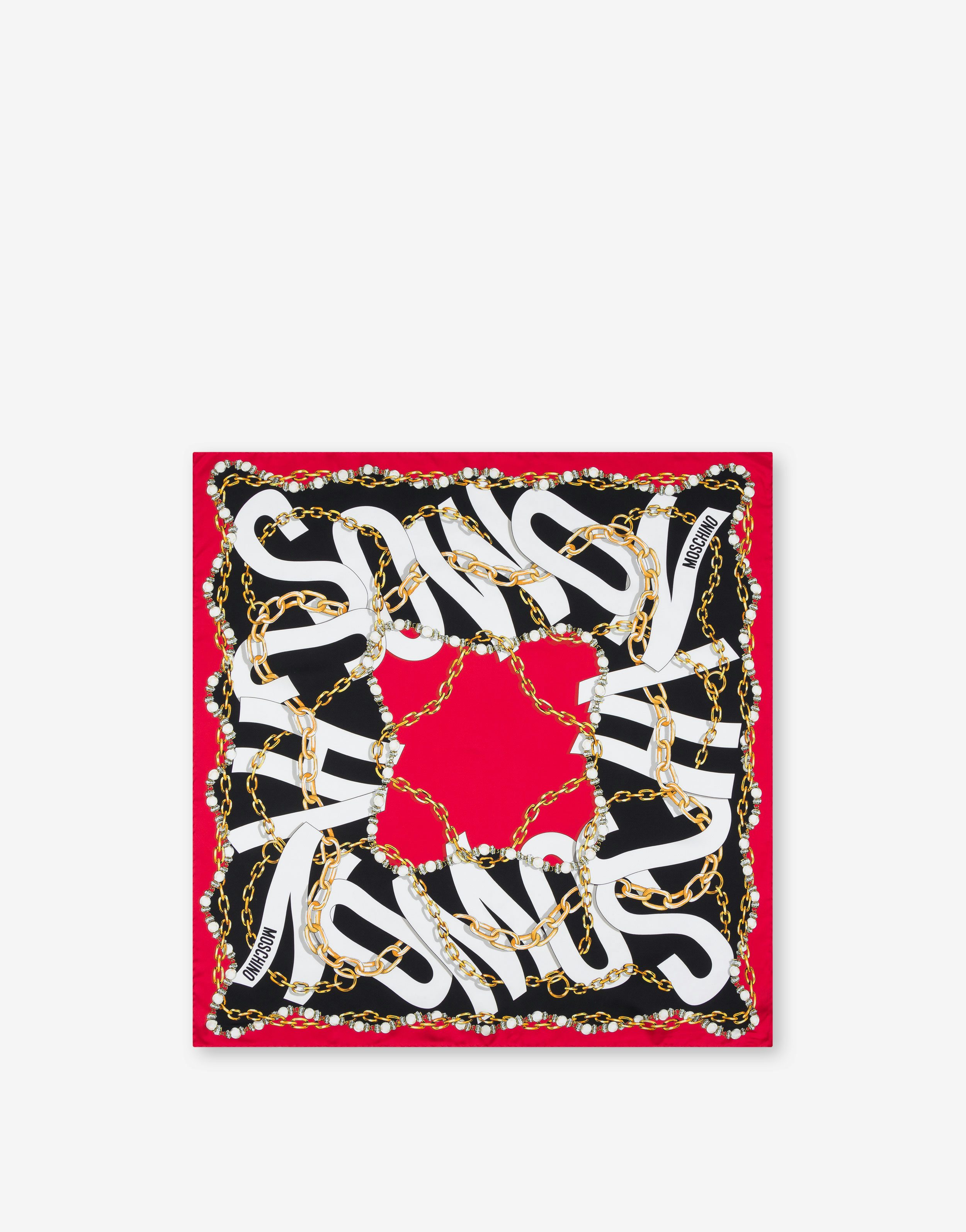 Morphed Logo Silk Scarf