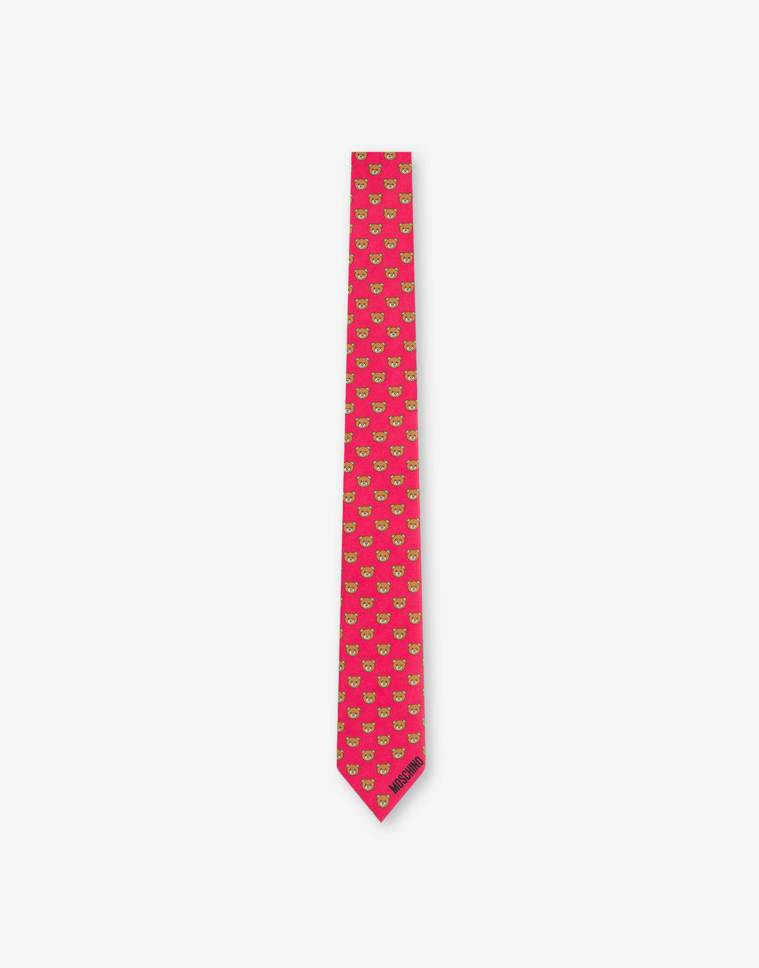 All-over Teddy Bear Silk Tie