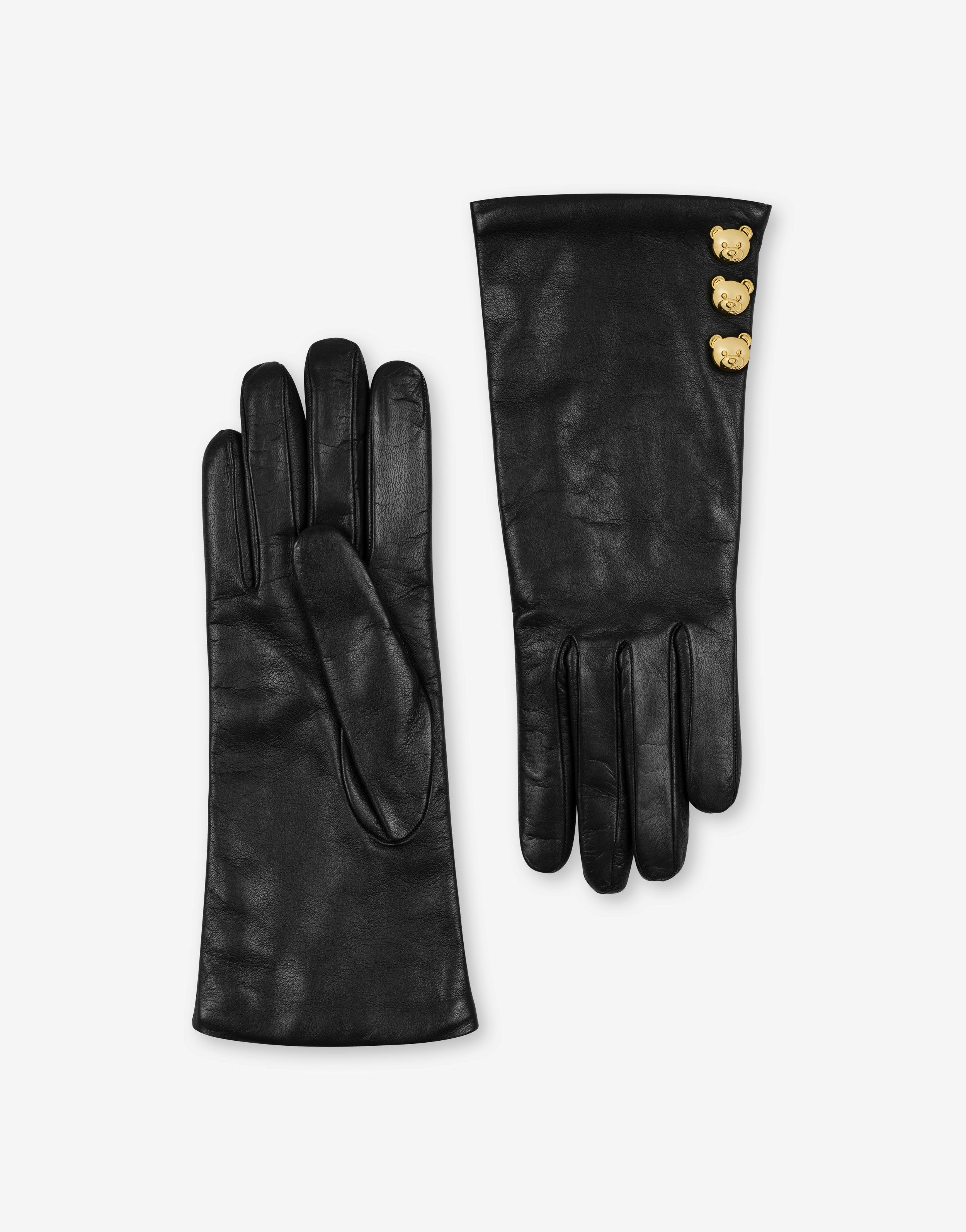 Teddy Studs Nappa Leather Gloves