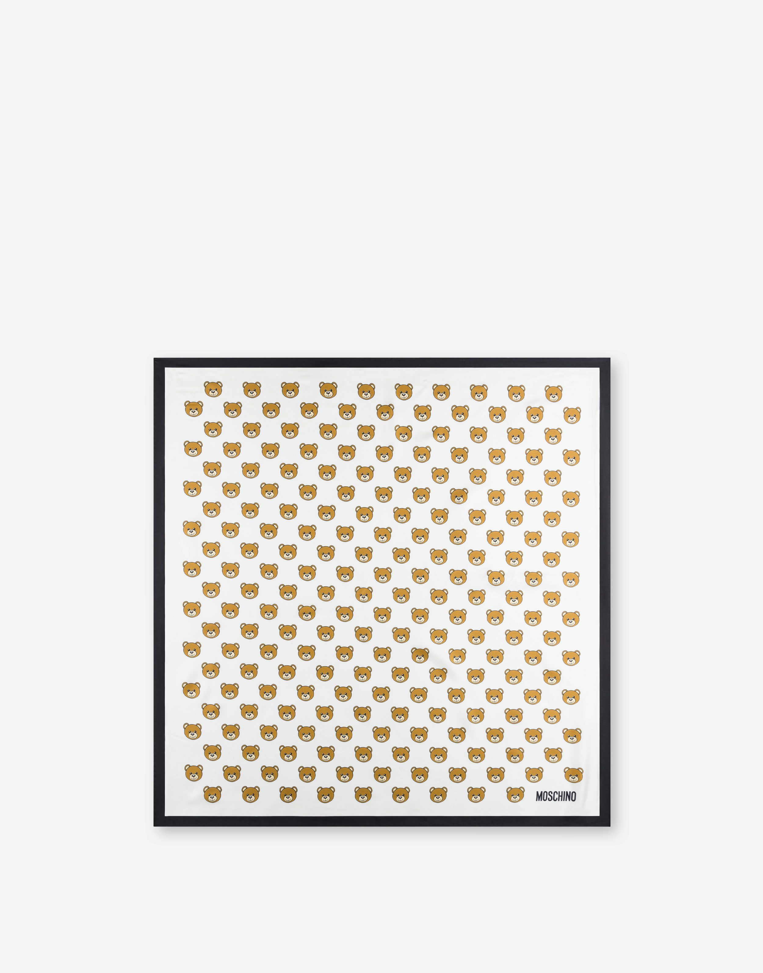 All-over Teddy Bear Silk Scarf