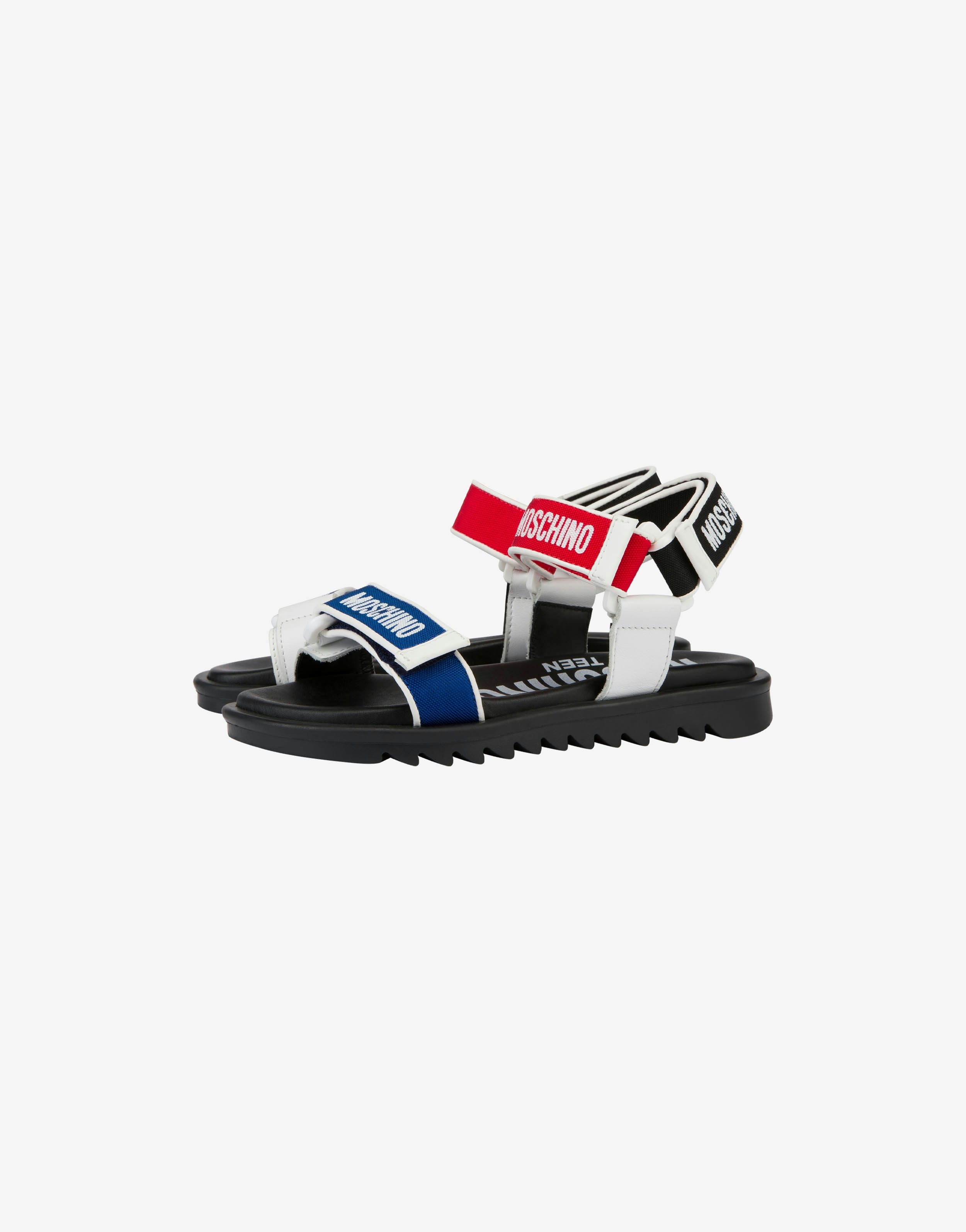 Flat Sandals With Strap And Logo