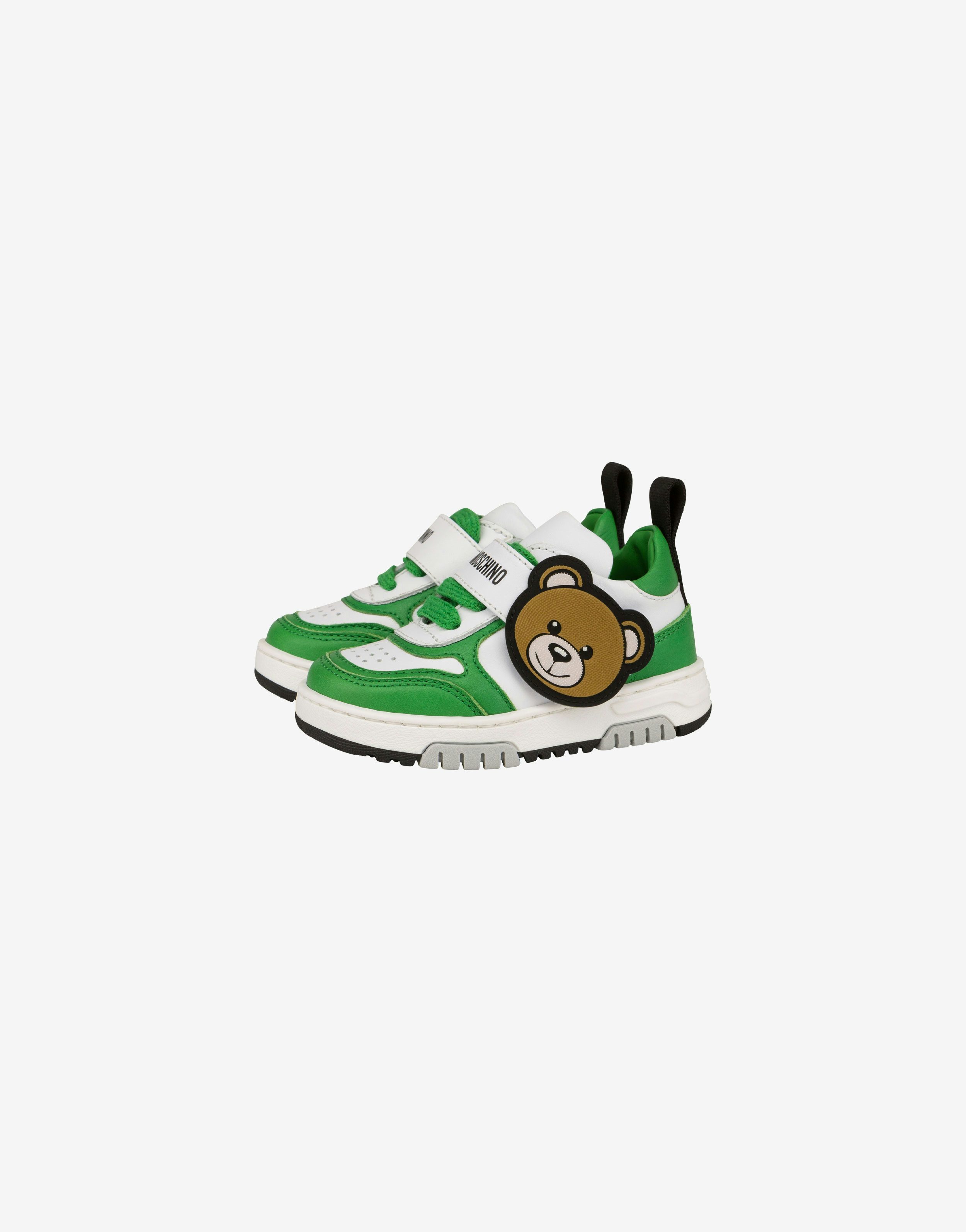 3d Teddy Patch Calfskin Sneakers