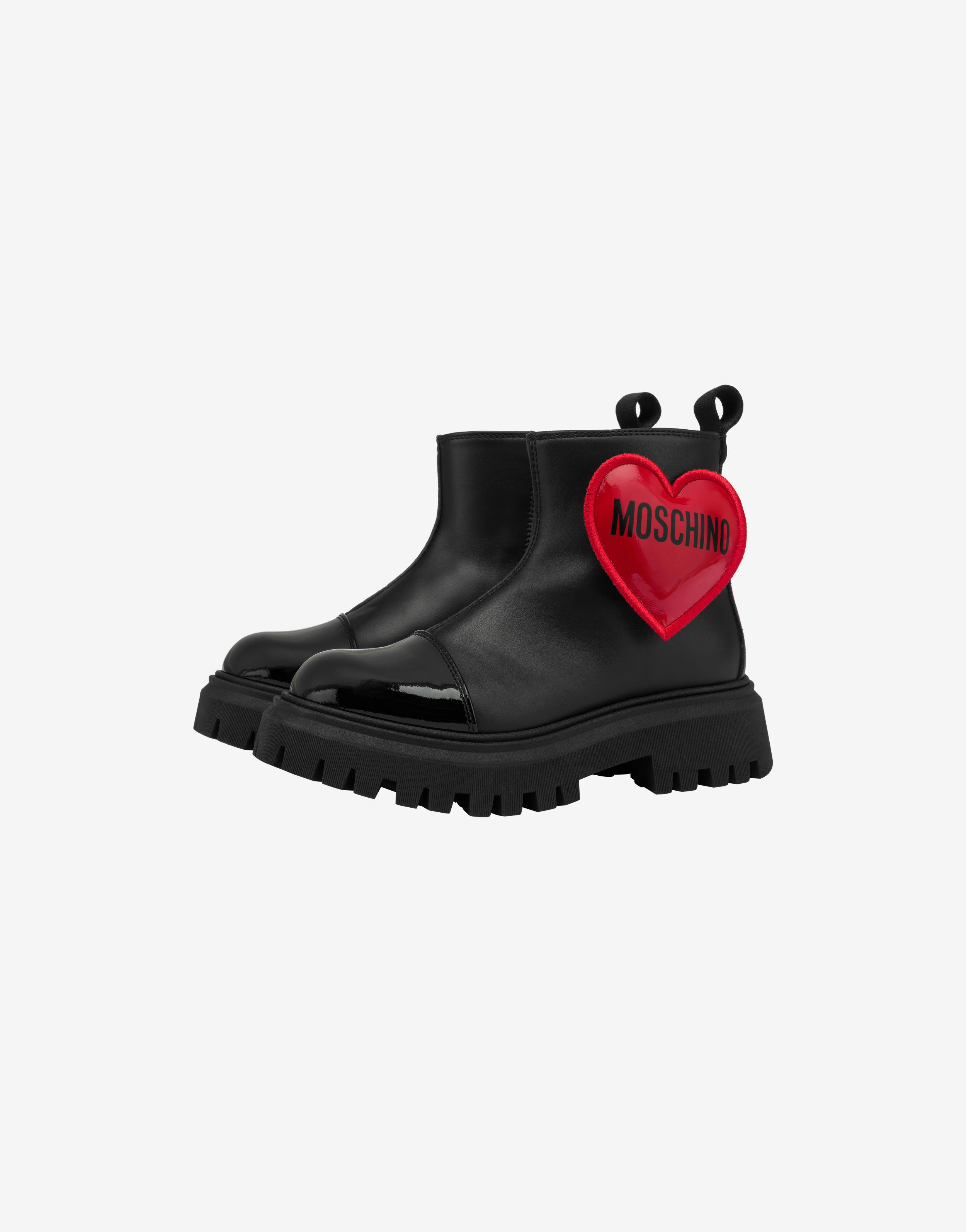 Maxi Heart Calfskin Ankle Boots