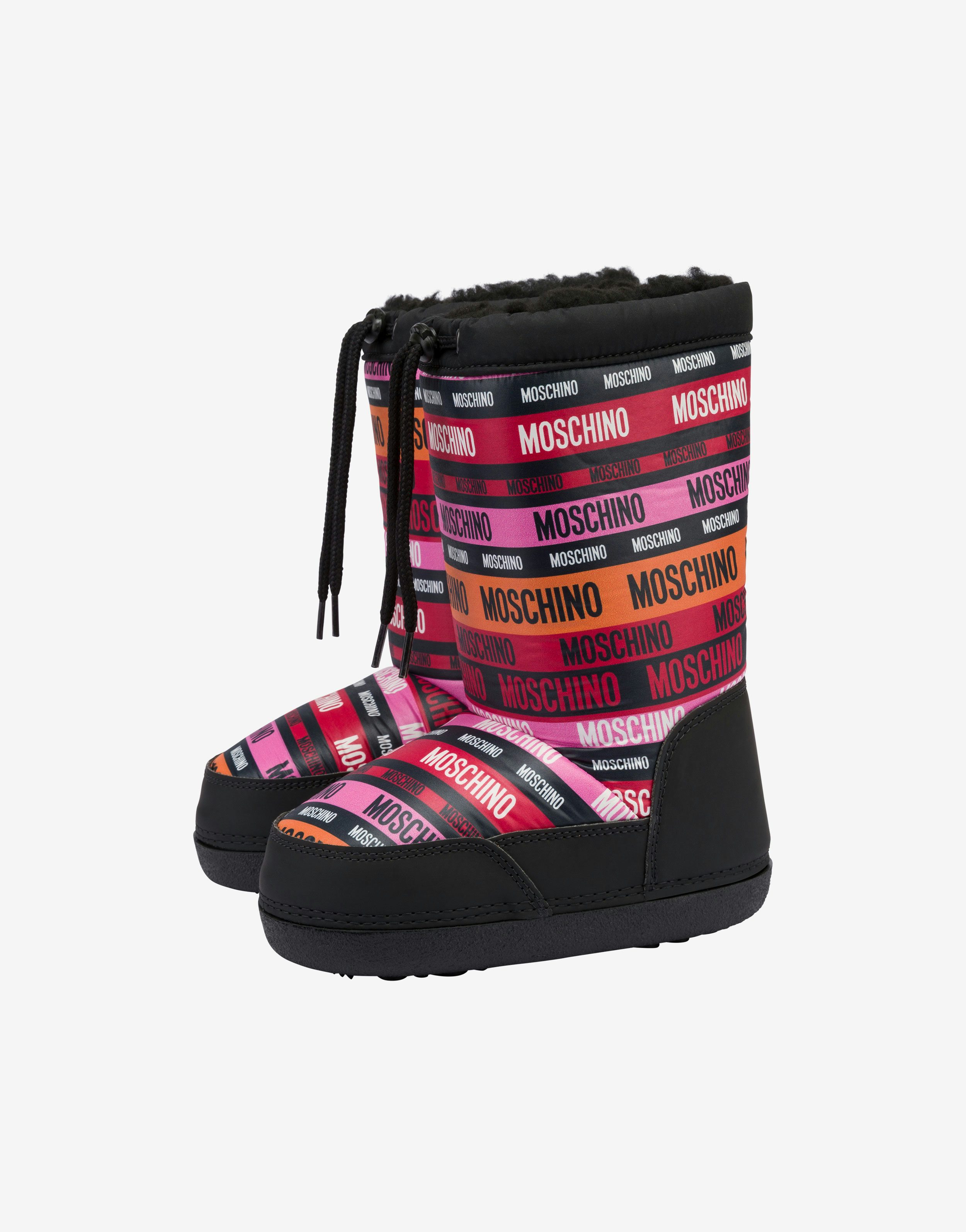 Allover Logo Nylon Snow Boots
