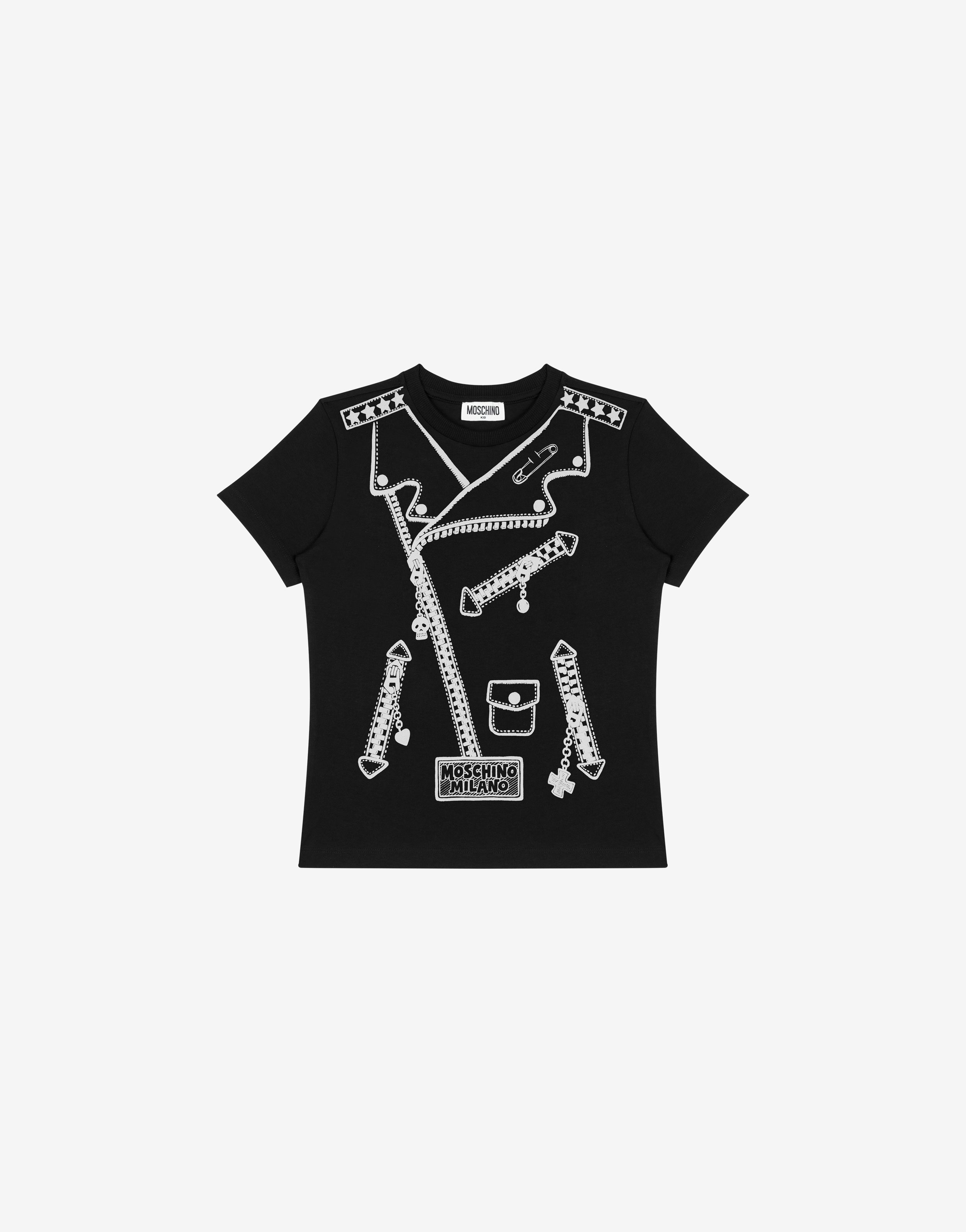 Biker Jacket Print Jersey T-shirt