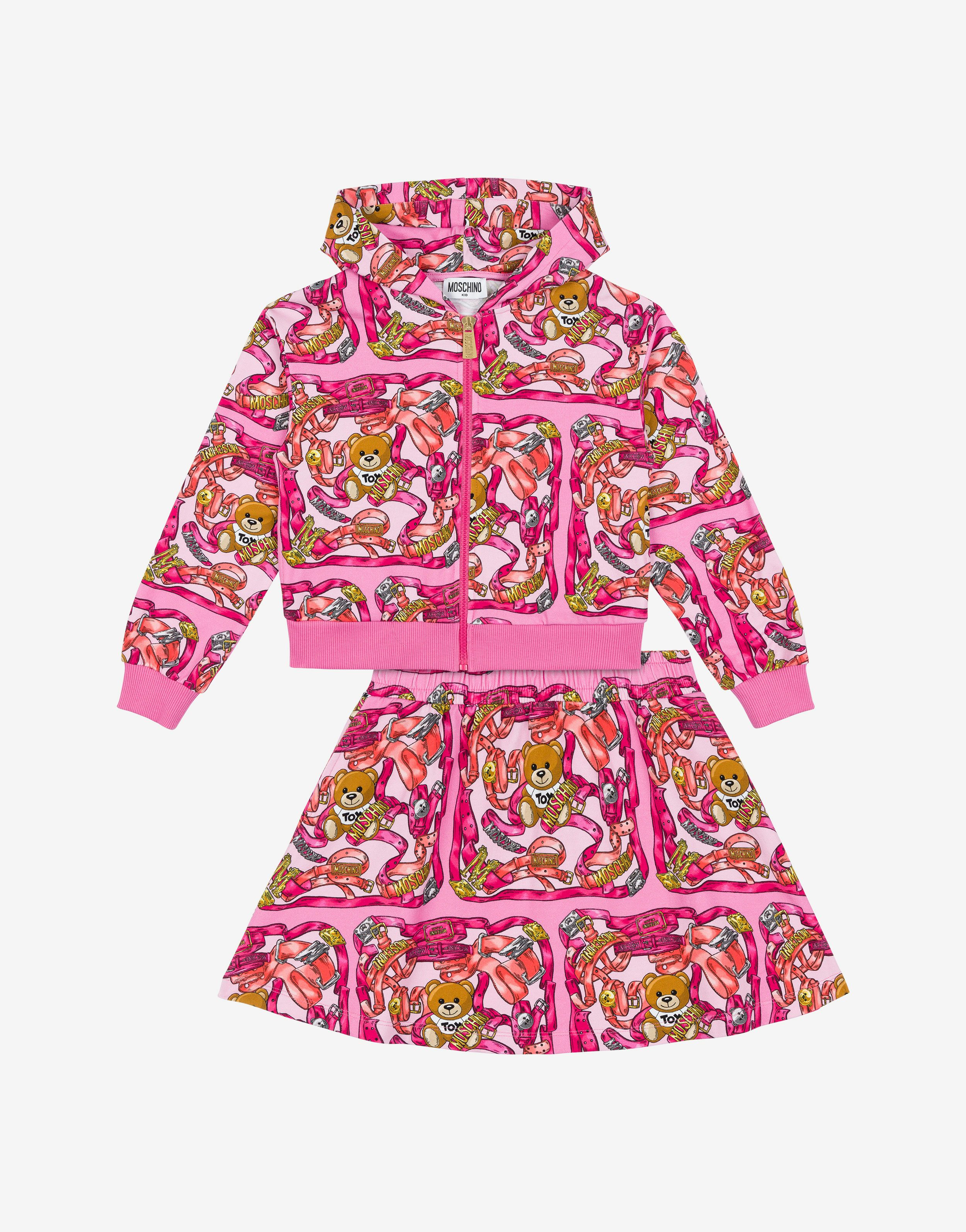 Teddy Scarf Sweatshirt And Skirt Co-ord Set