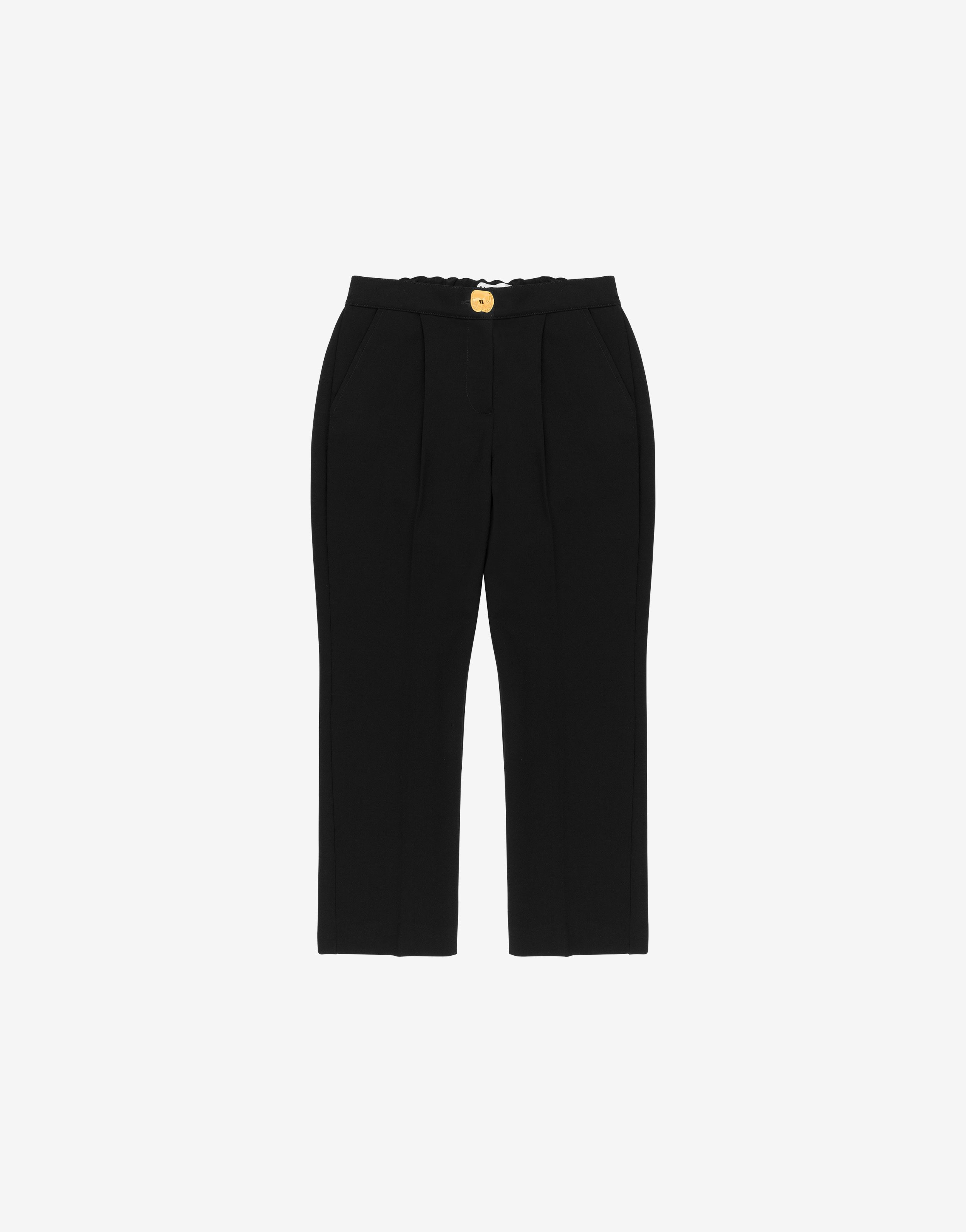 Morphed Button Crêpe Trousers