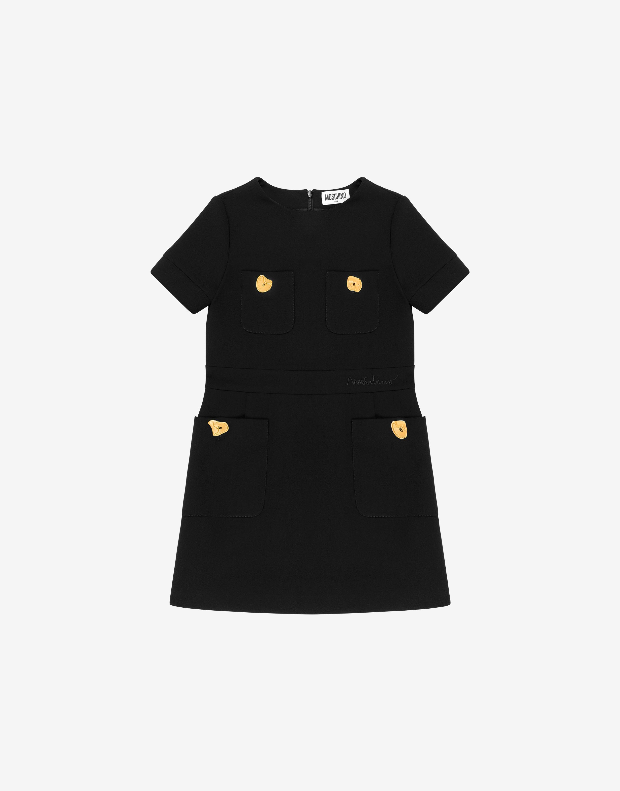 Morphed Buttons Crêpe Dress