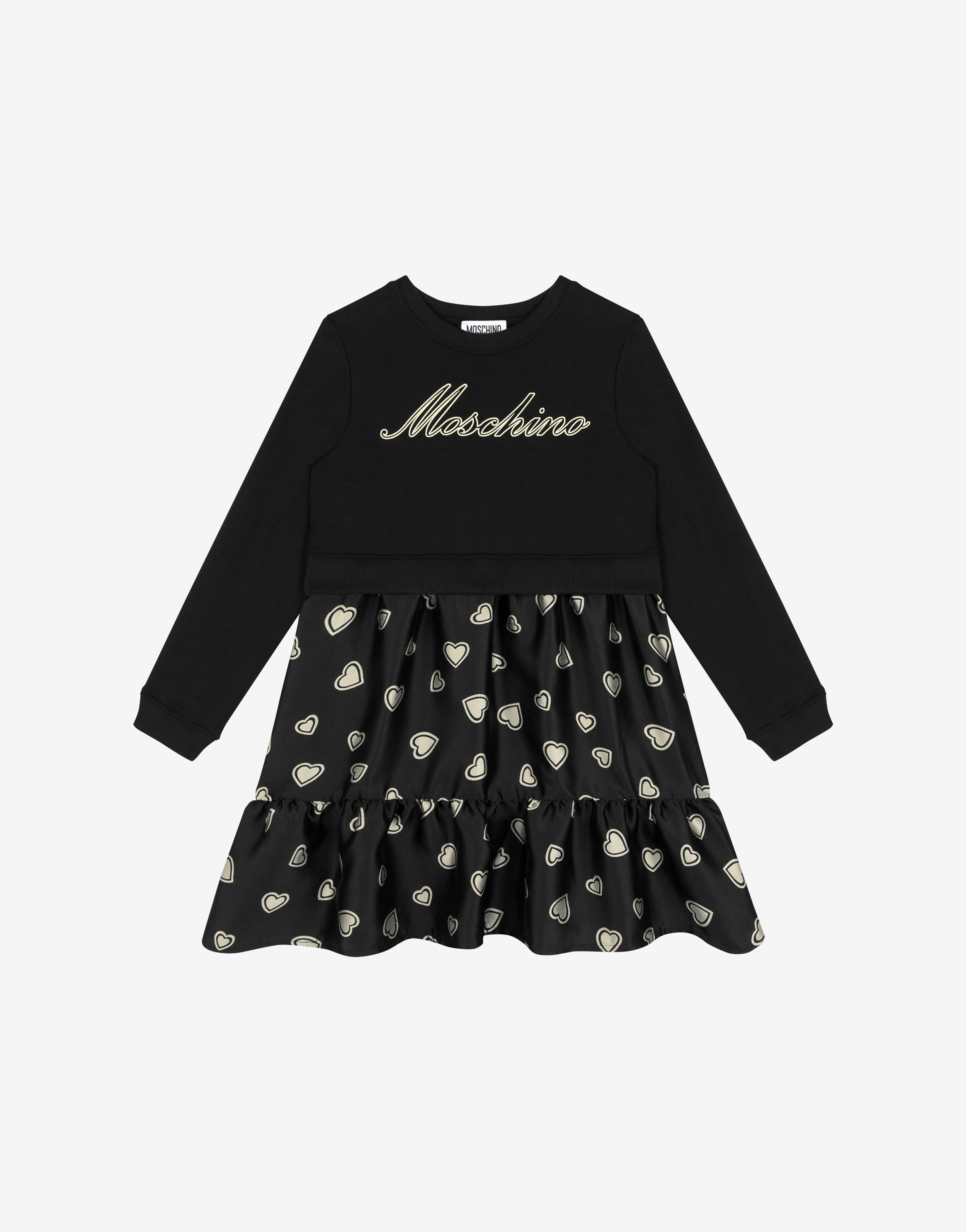 Little Hearts Crêpe Dress