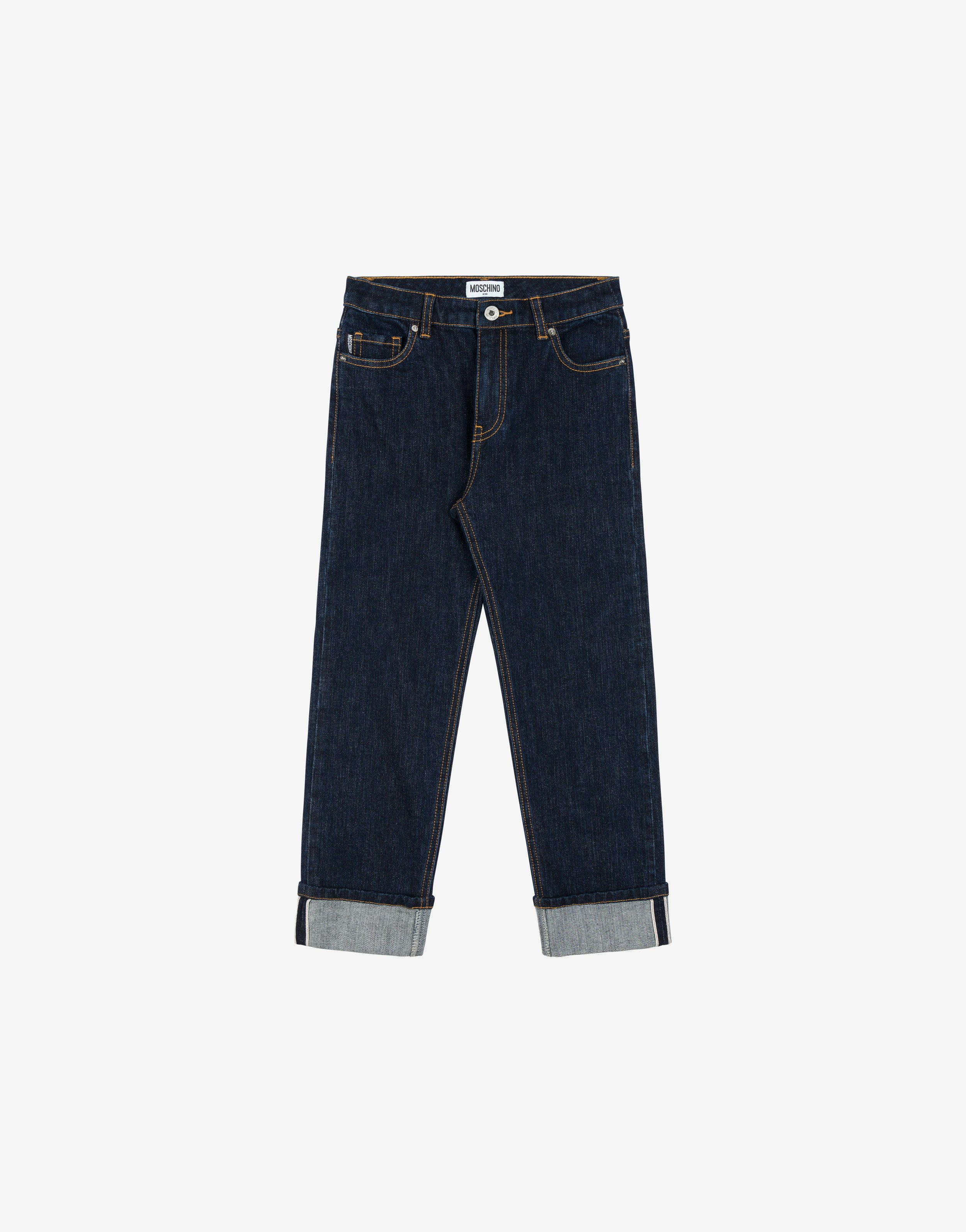 Teddy Patch Stretch Denim Trousers