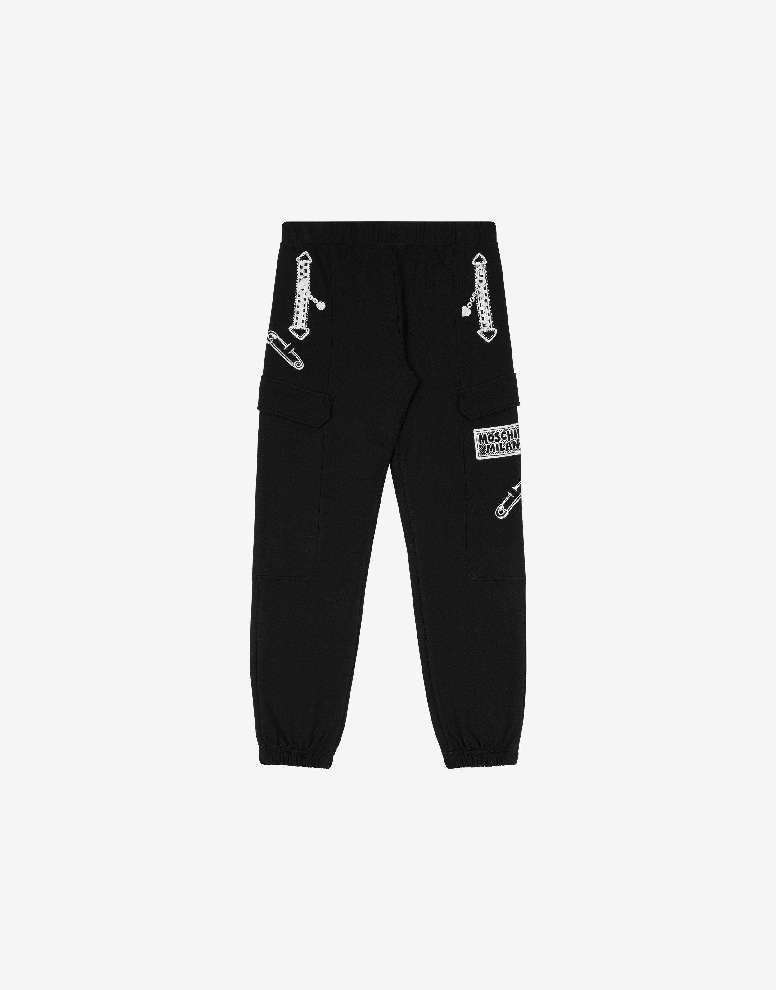 Biker Print Fleece Joggers