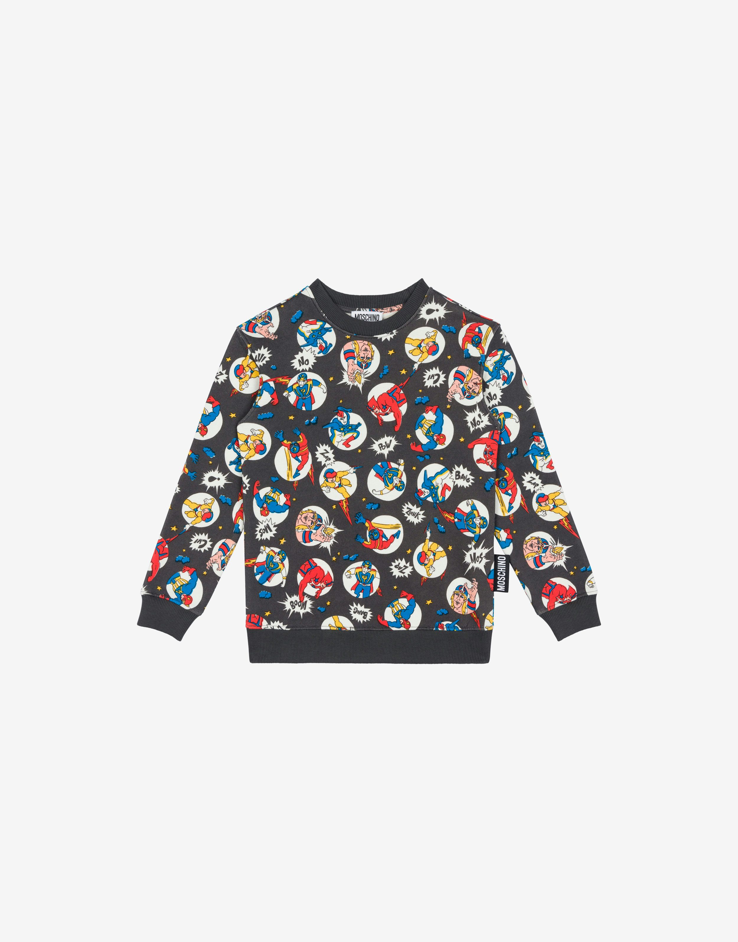 Superheroes Print Cotton Sweatshirt