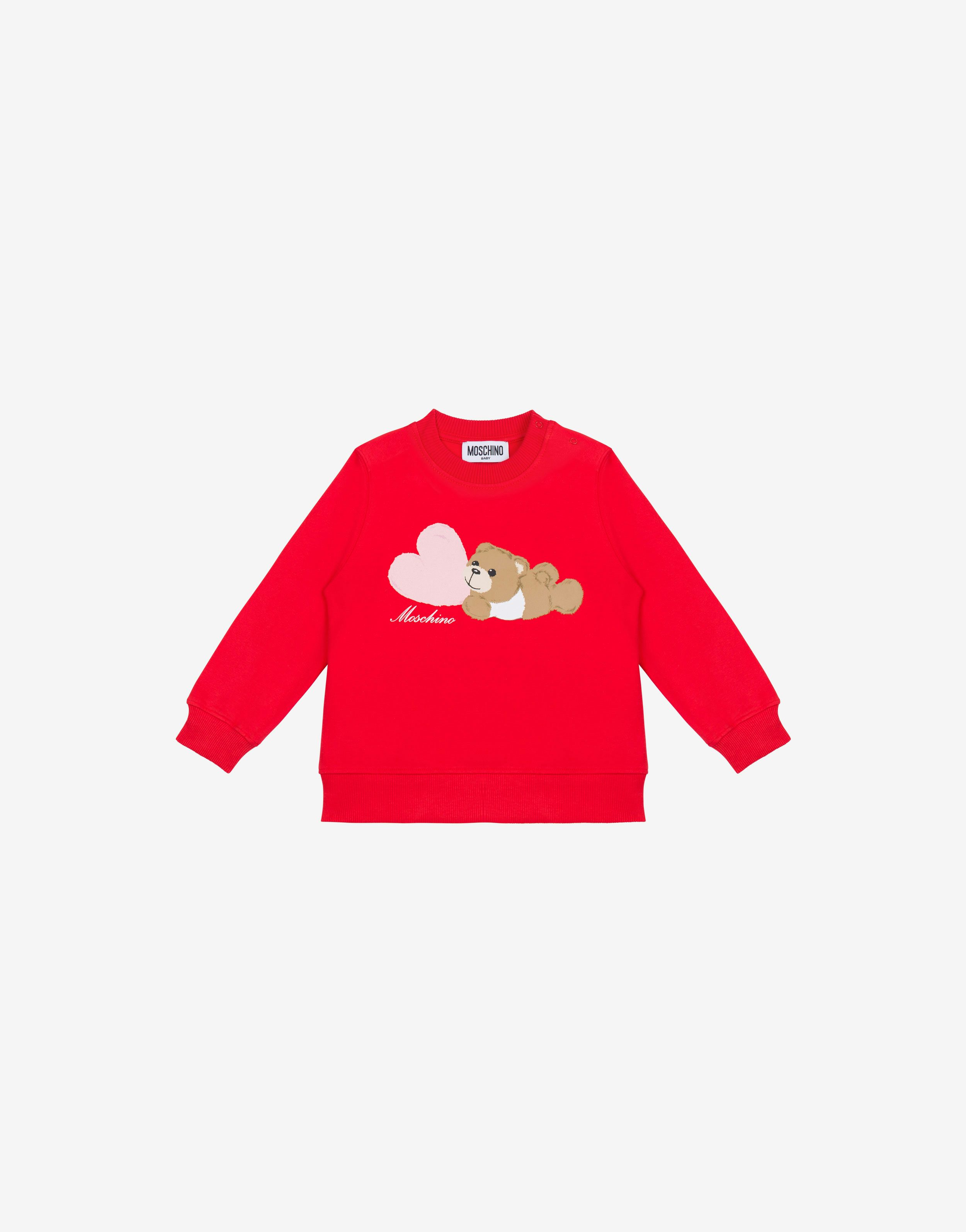 Heart Teddy Bear Cotton Sweatshirt