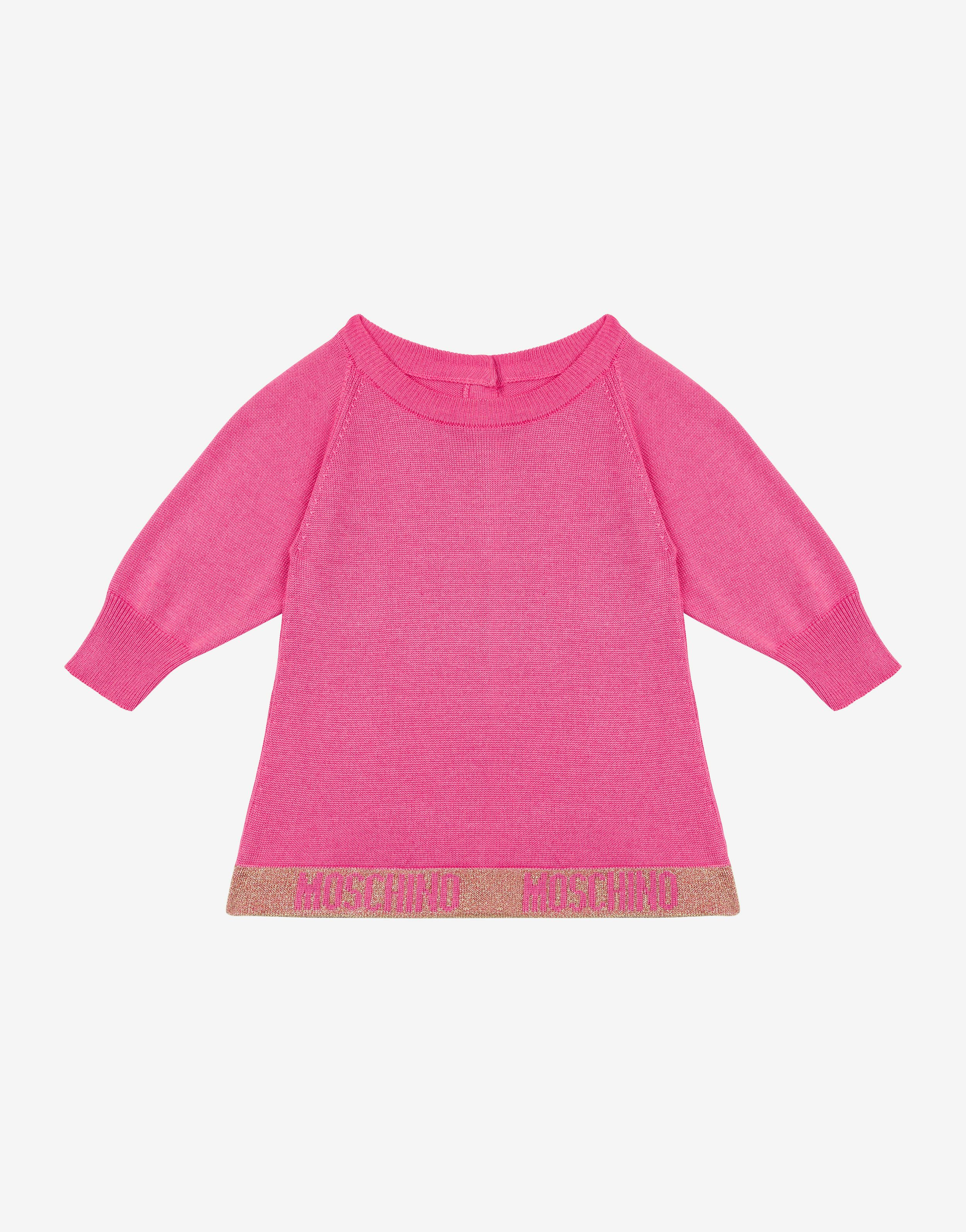 Knitted Dress With Jacquard Logo