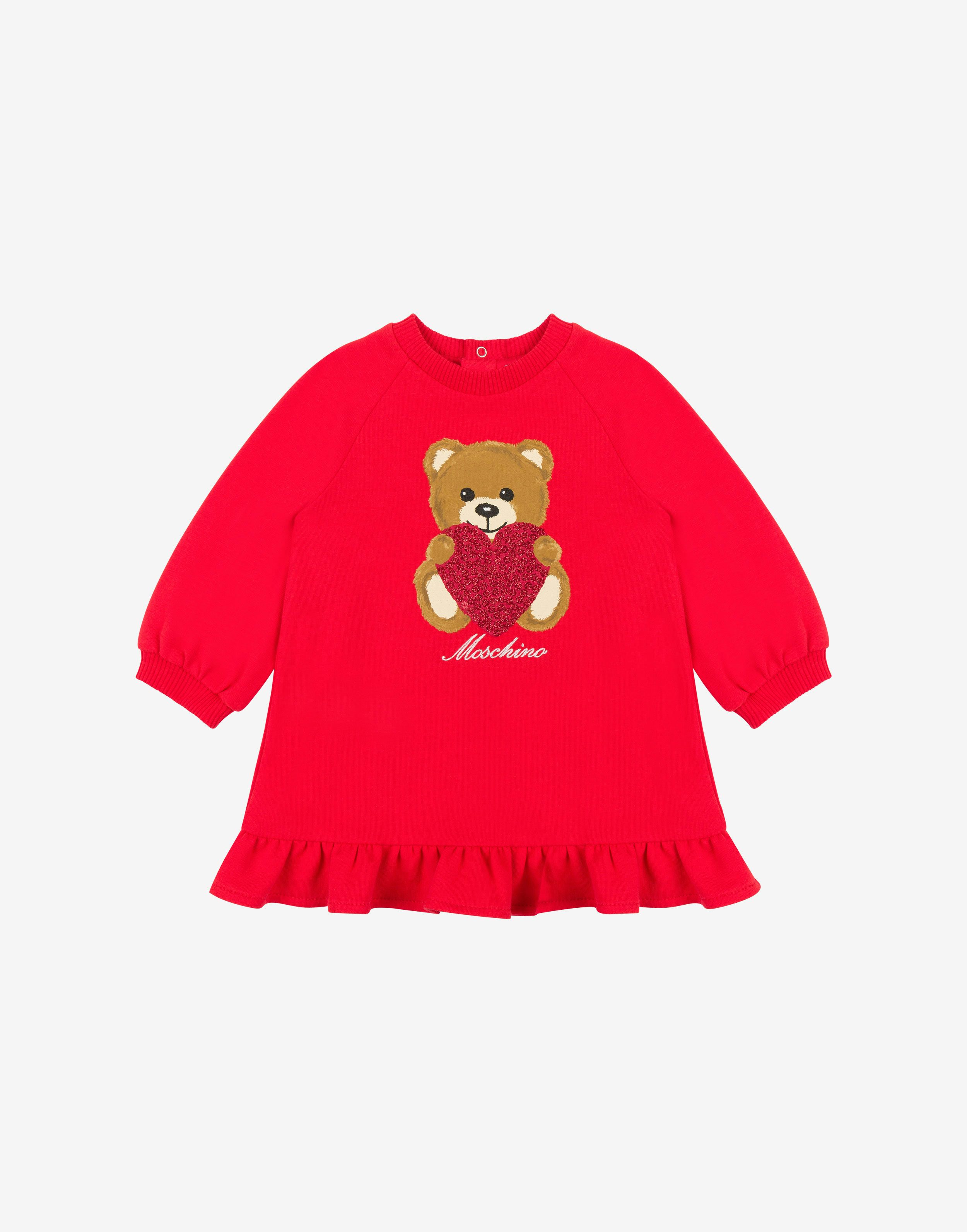 Heart Teddy Bear Fleece Dress