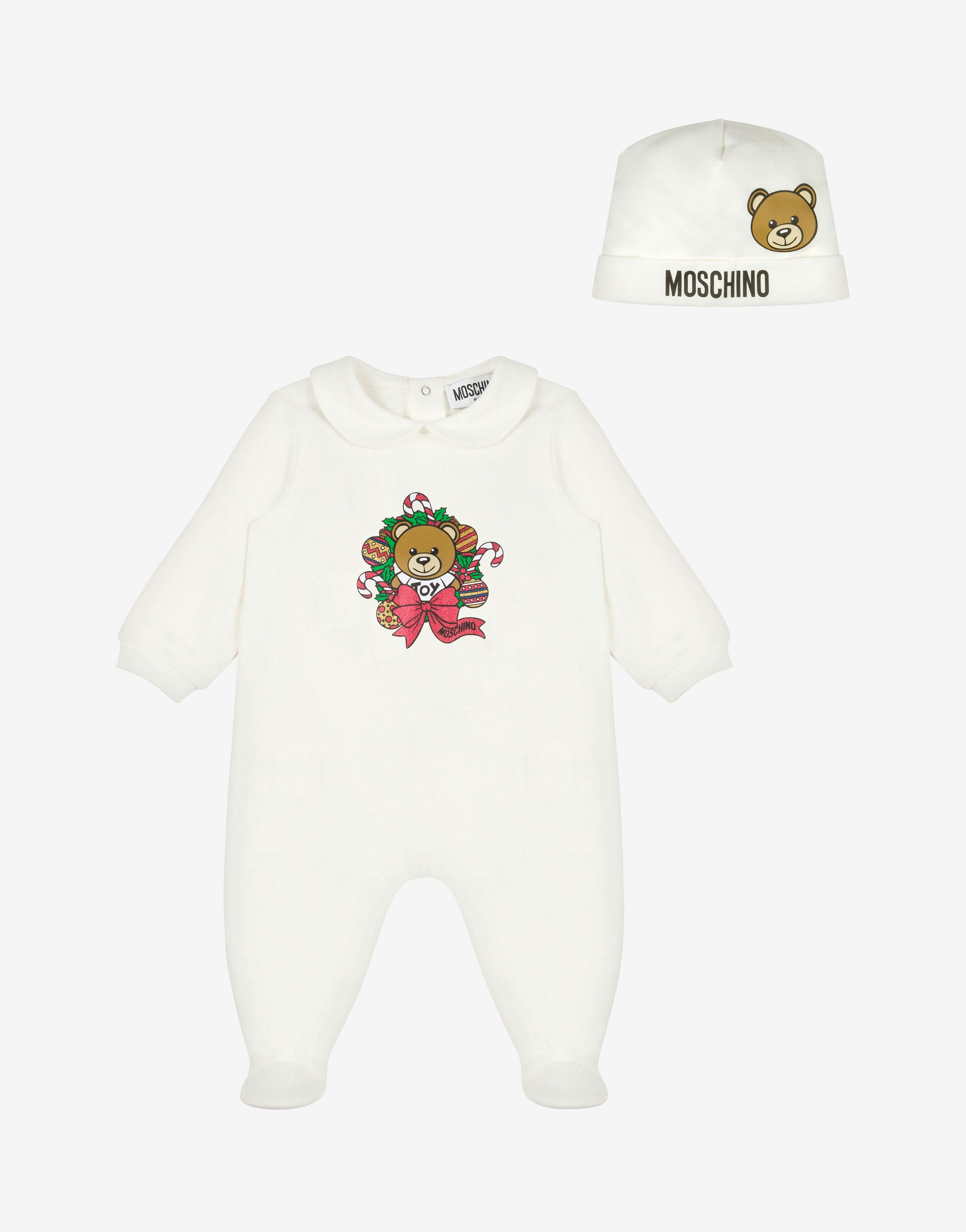 Holiday Teddy Bear Babygrow And Hat Co-ord Set