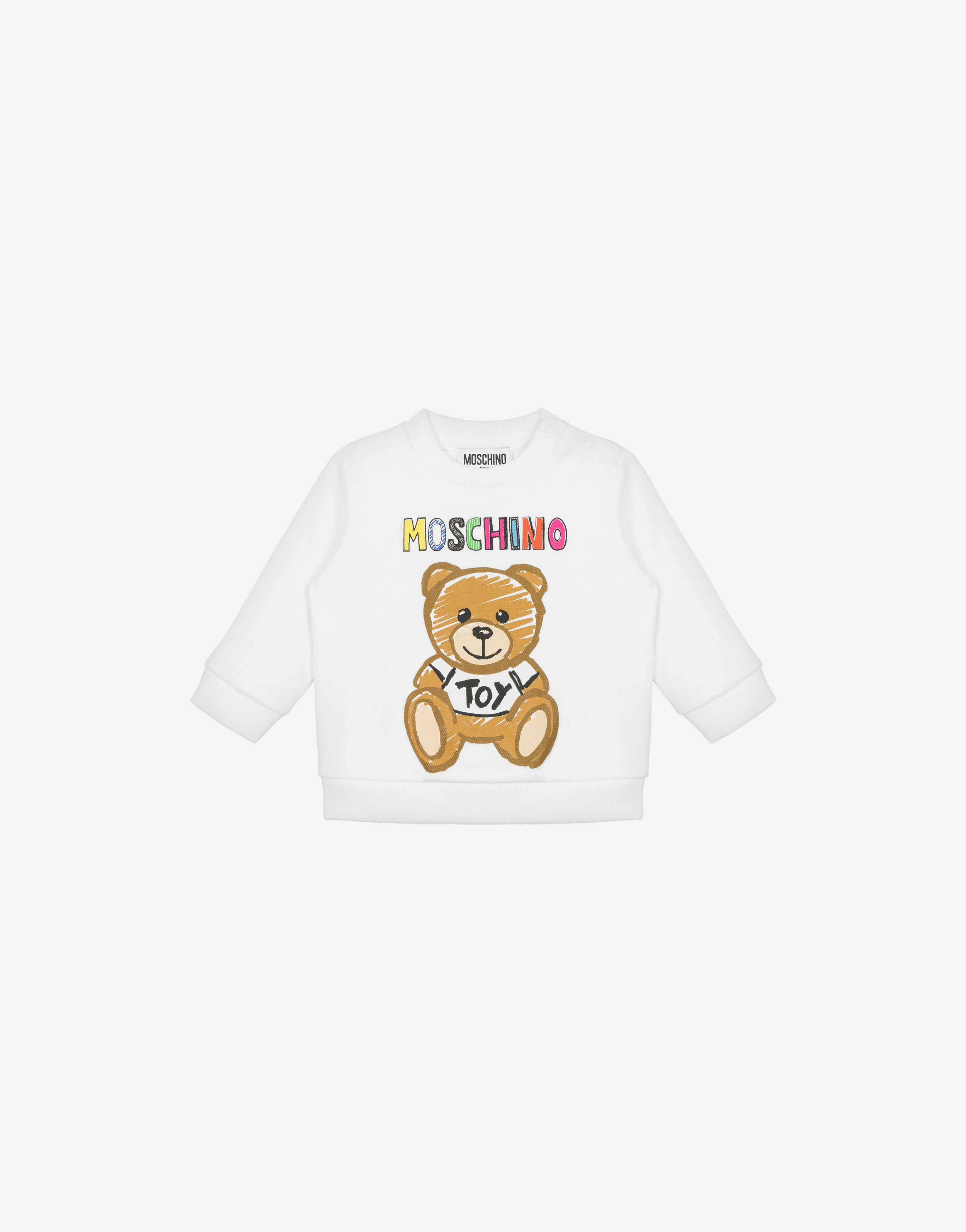 Drawn Teddy Bear Cotton Sweatshirt