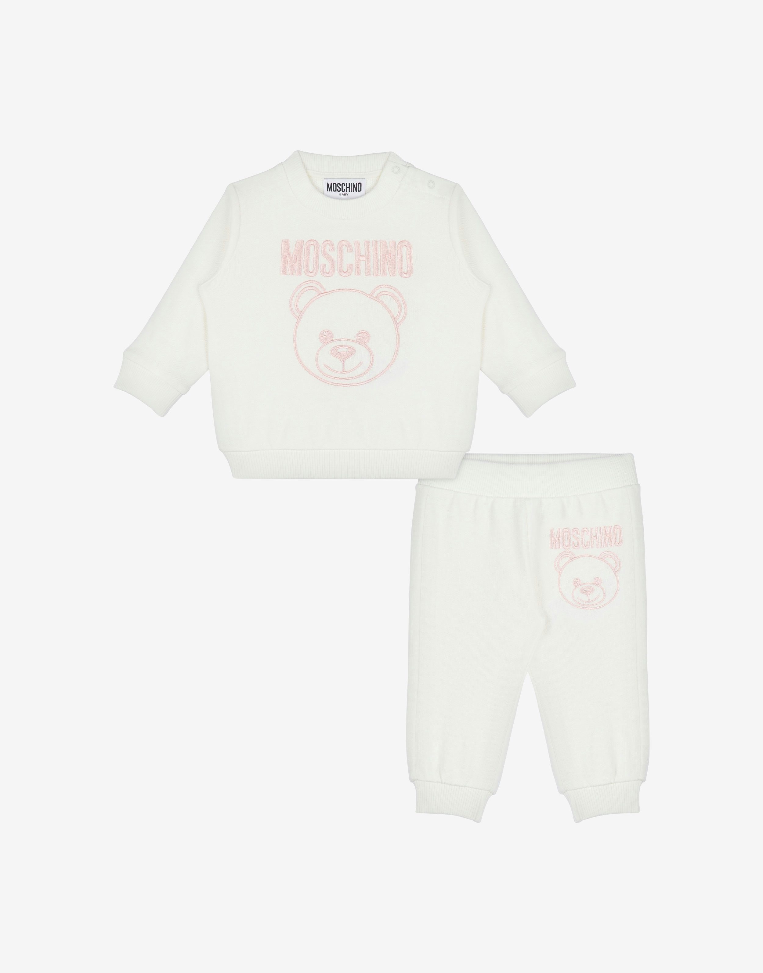 Moschino trainingsanzug aus sweat-material teddy embroidery