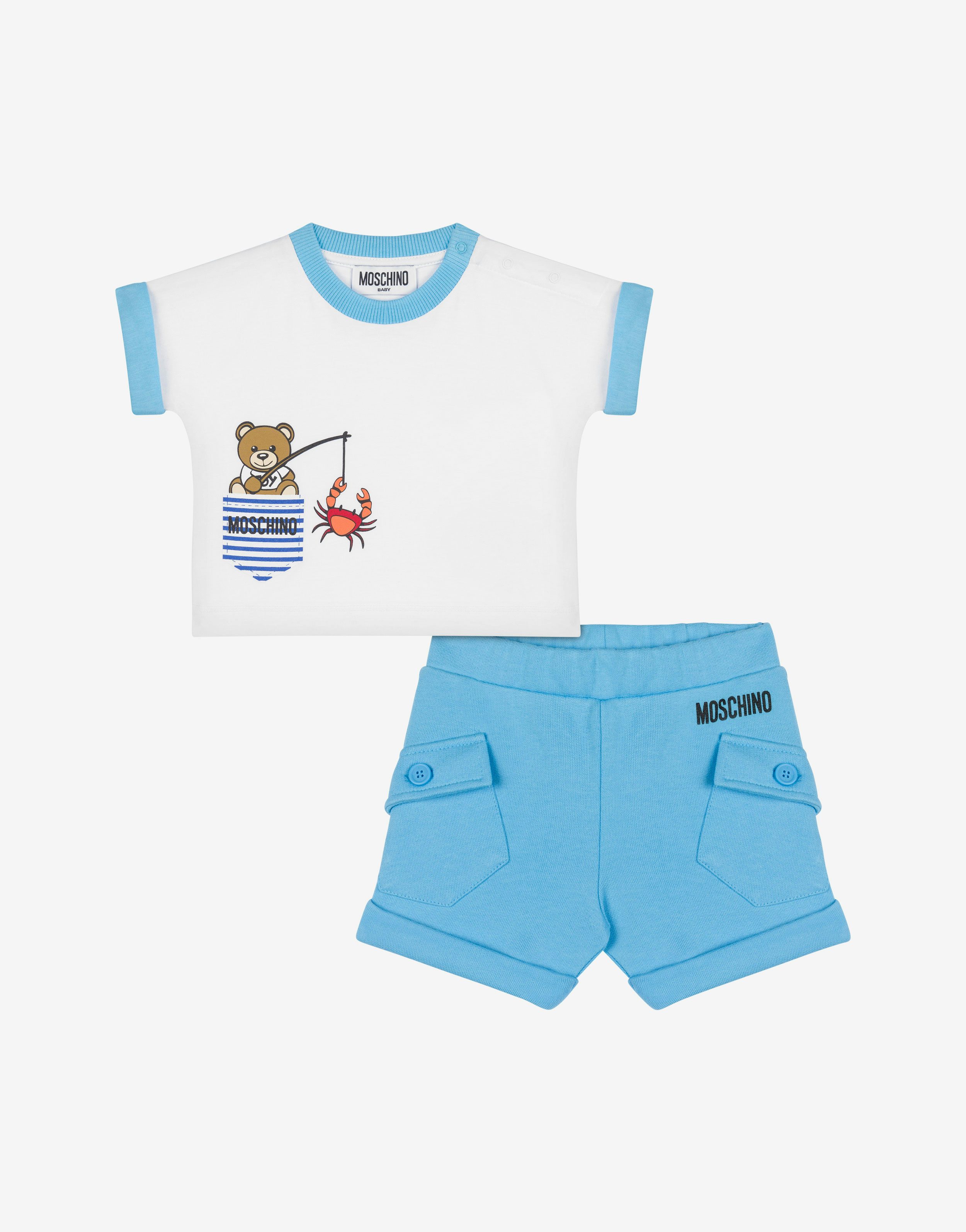 Set t-shirt und shorts fisherman teddy bear