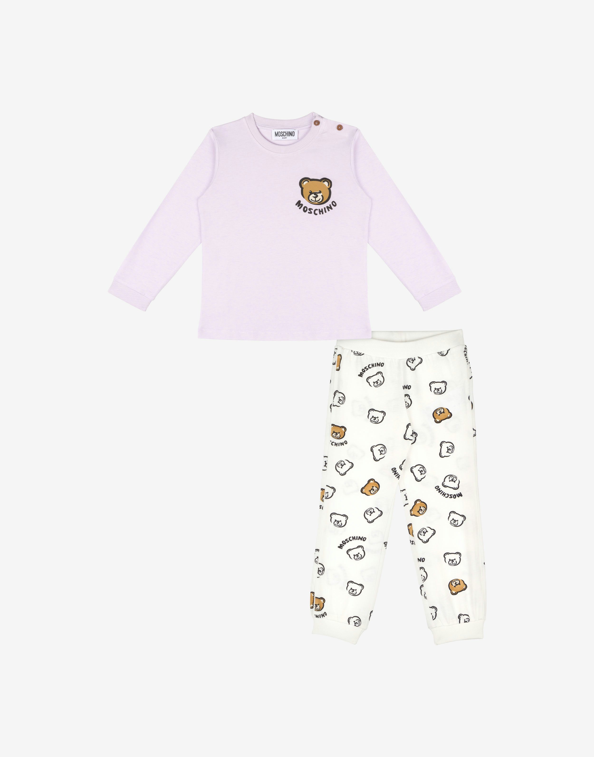 Moschino Teddy Bear Organic Cotton T-shirt And Leggings Co-ord Set