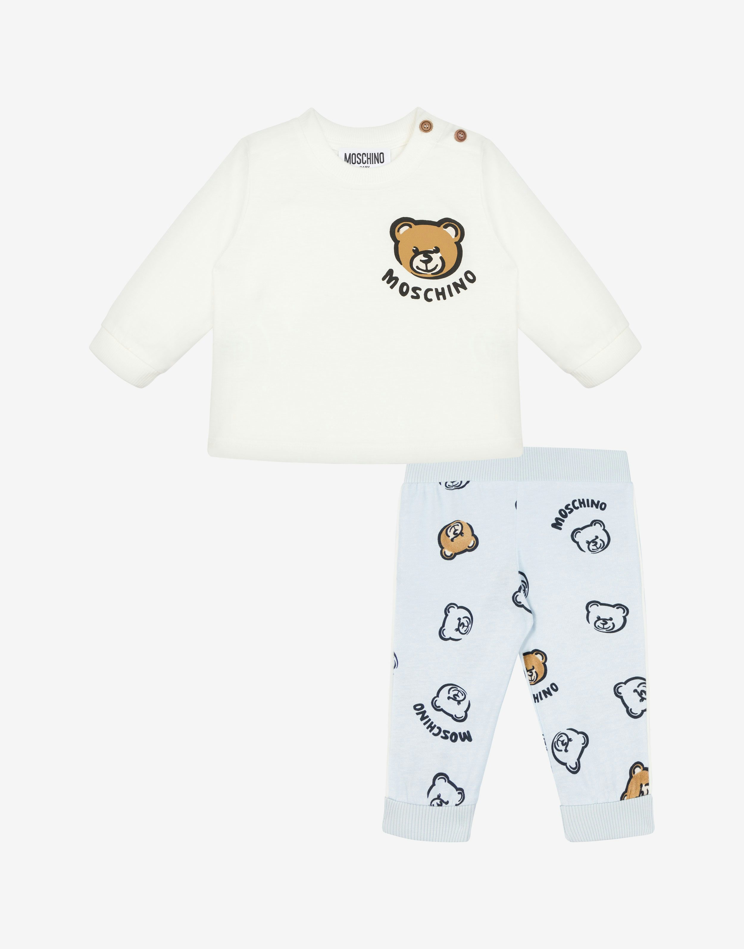 Moschino Teddy Bear Organic Cotton T-shirt And Leggings Co-ord Set