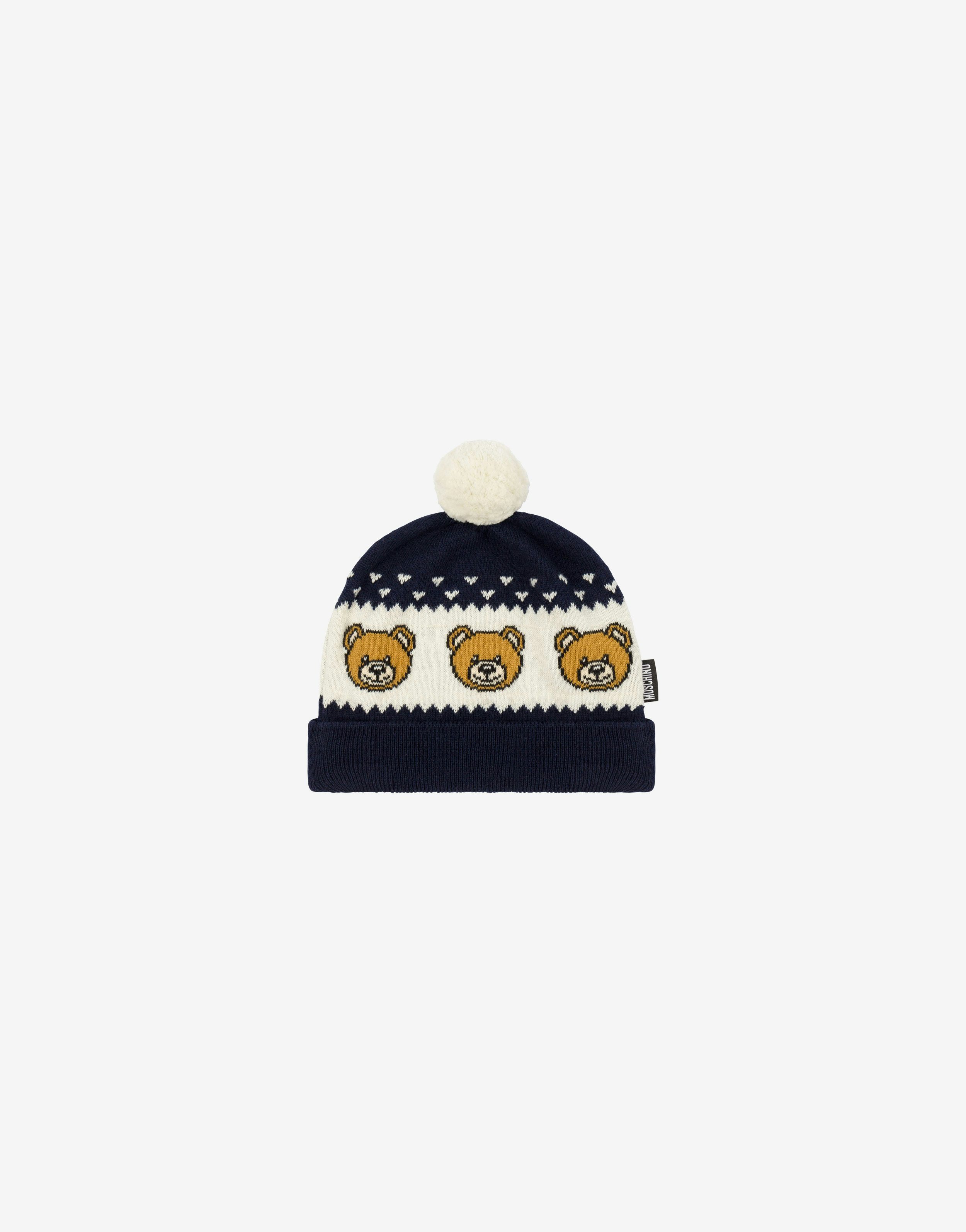 Moschino Teddy Bear Knit Fabric Hat