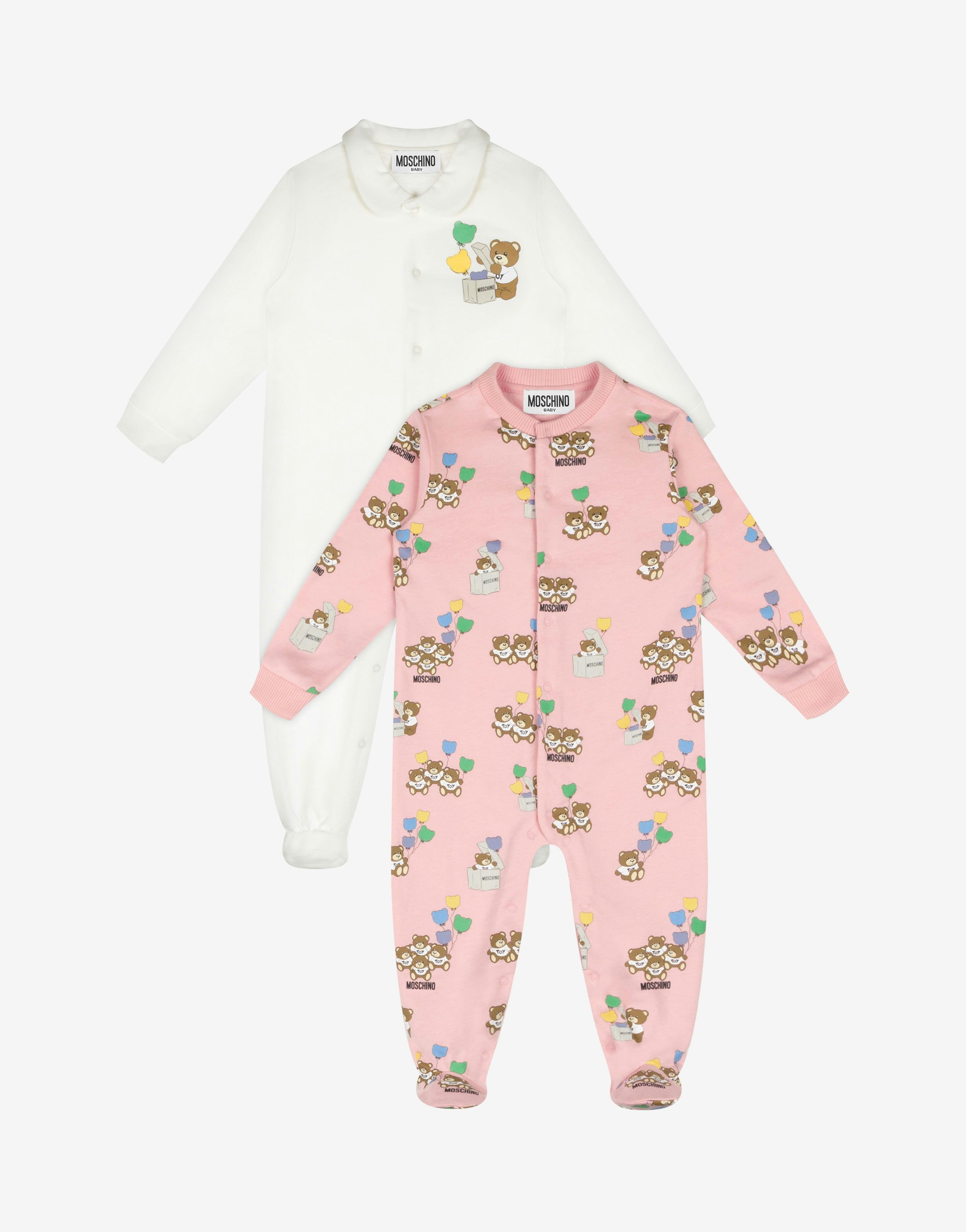 Teddy Balloon Set Of 2 Fleece Babygrows